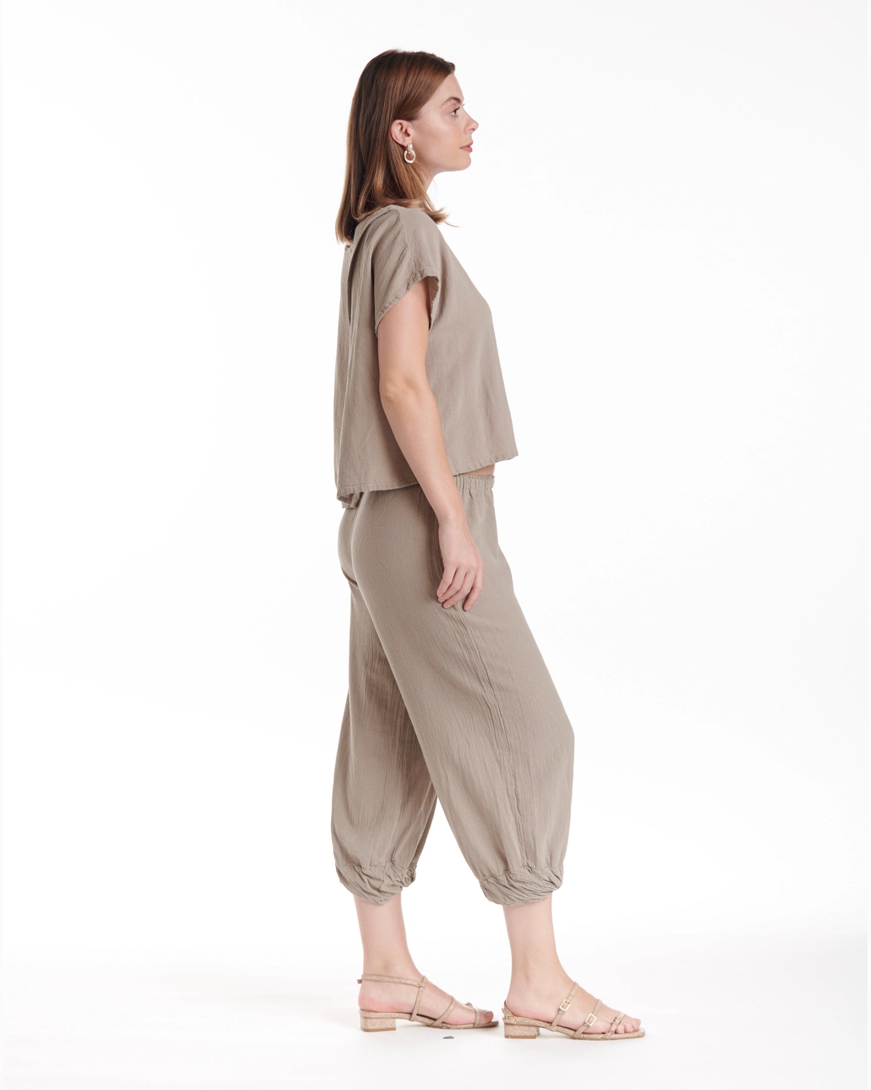 Crystal Cotton Gauze Pants-Oh My Gauze