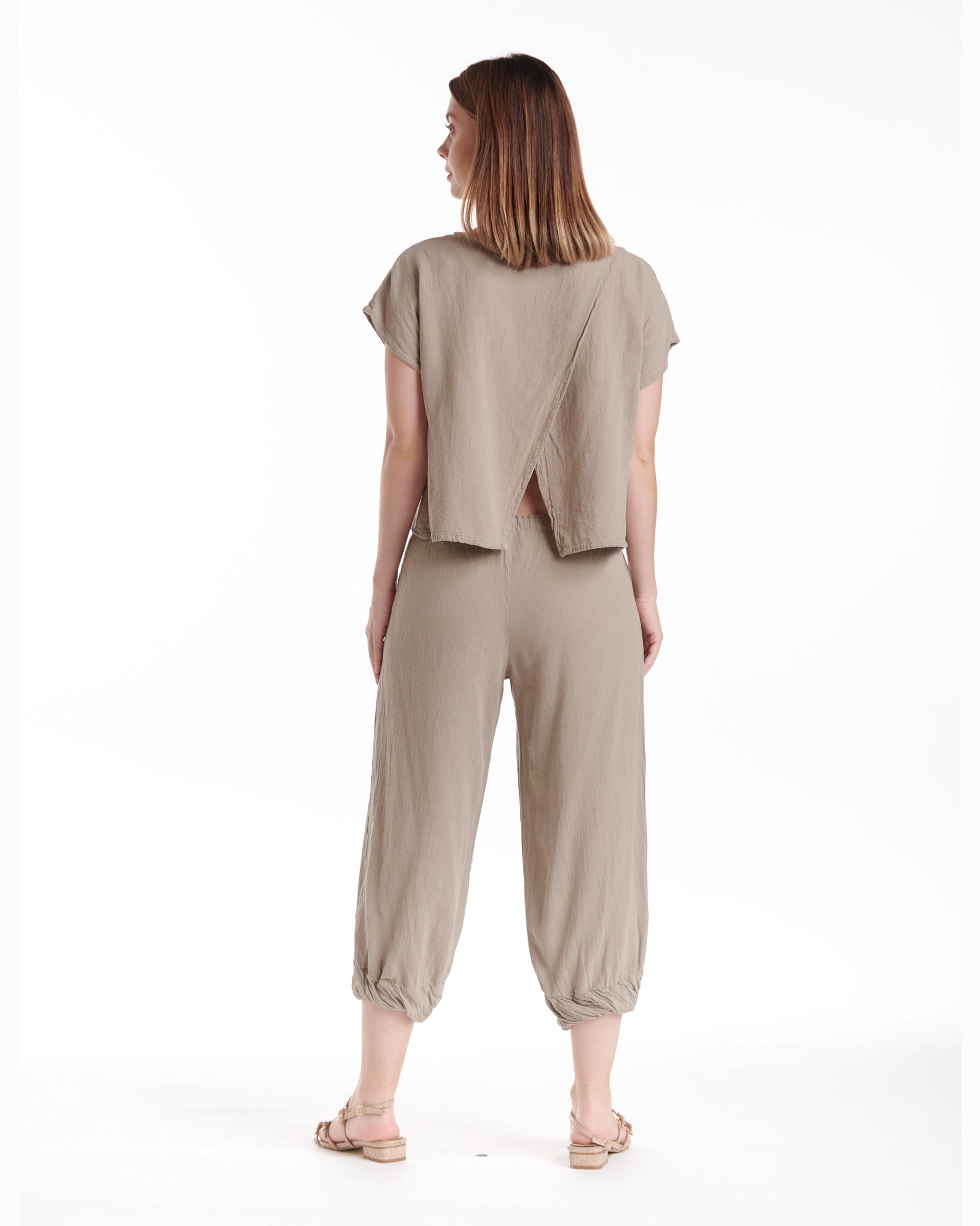 Crystal Cotton Gauze Pants-Oh My Gauze