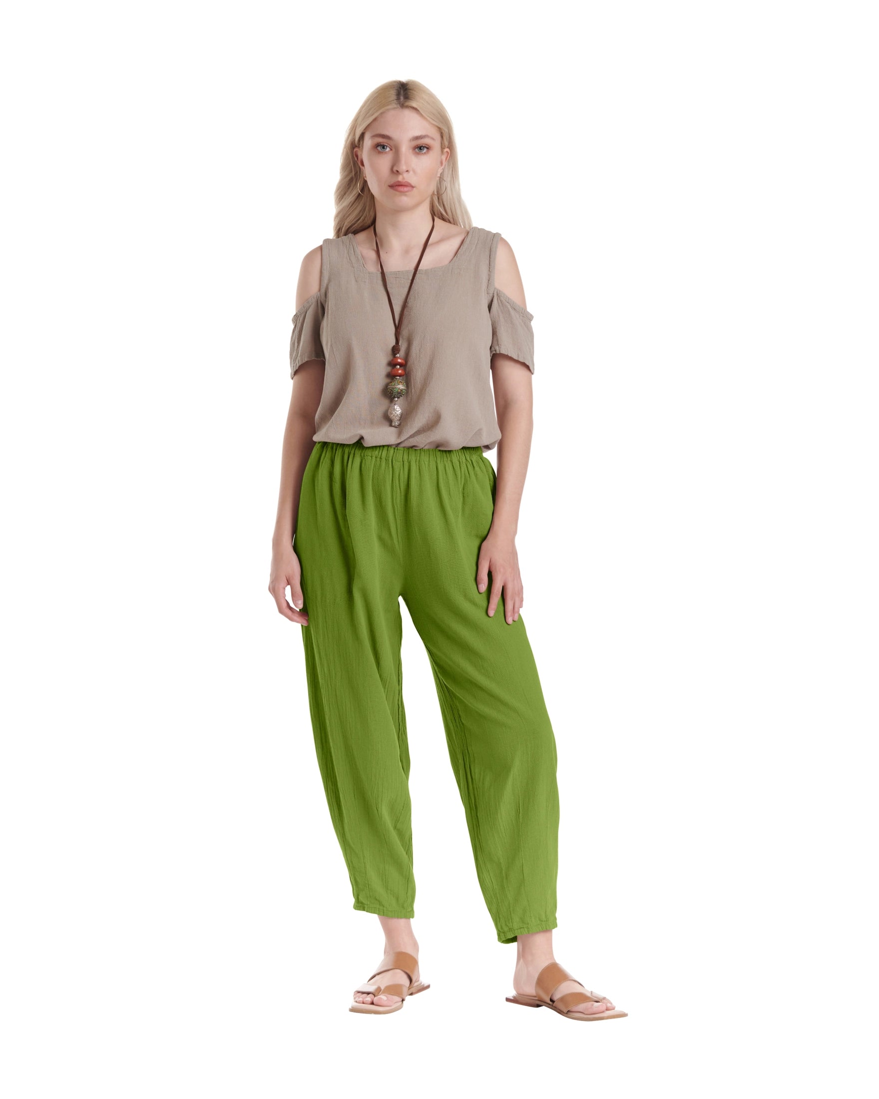 Dart Cotton Gauze Pants-Oh My Gauze