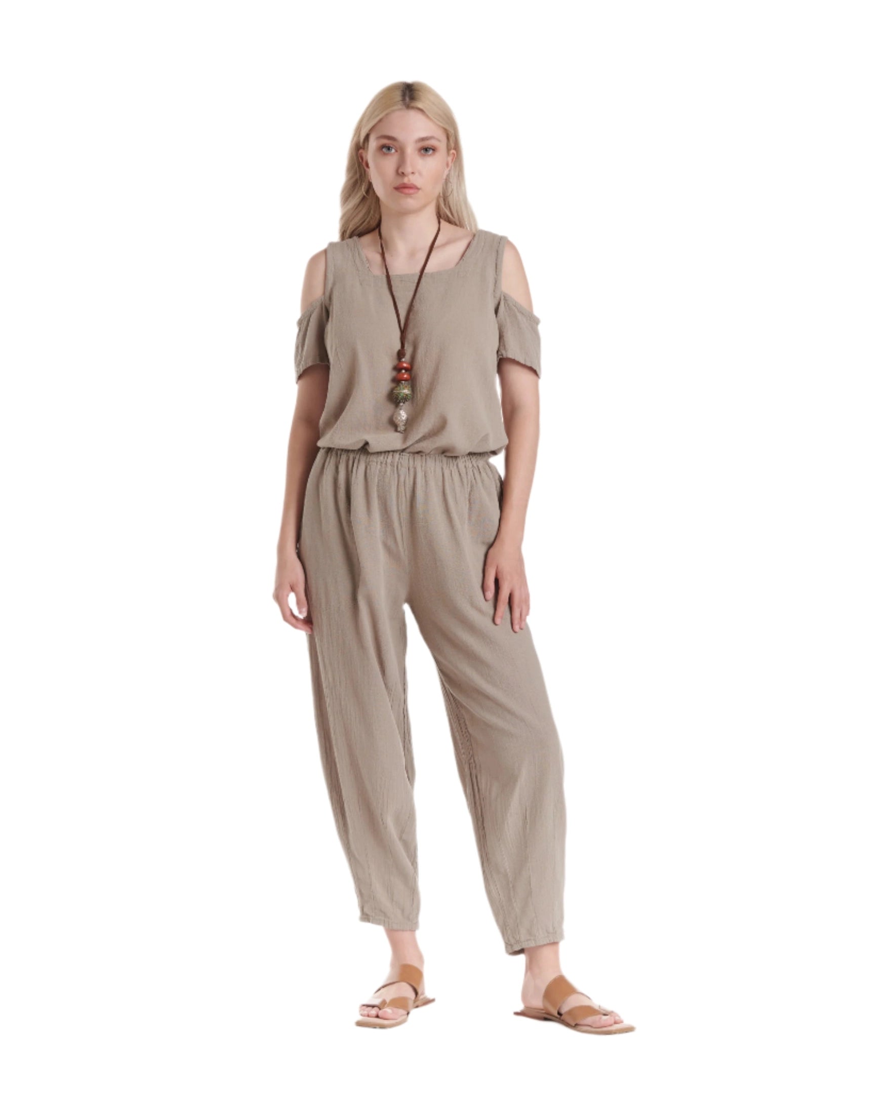 Dart Cotton Gauze Pants-Oh My Gauze