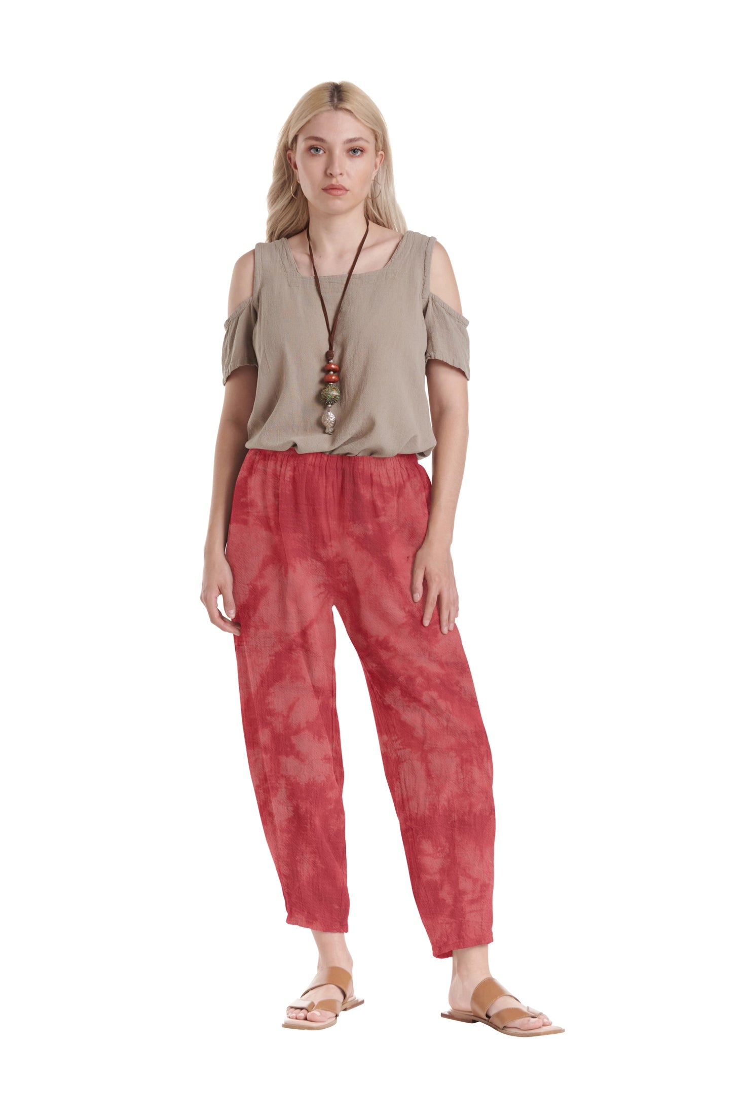 Dart Cotton Gauze Pants-Oh My Gauze