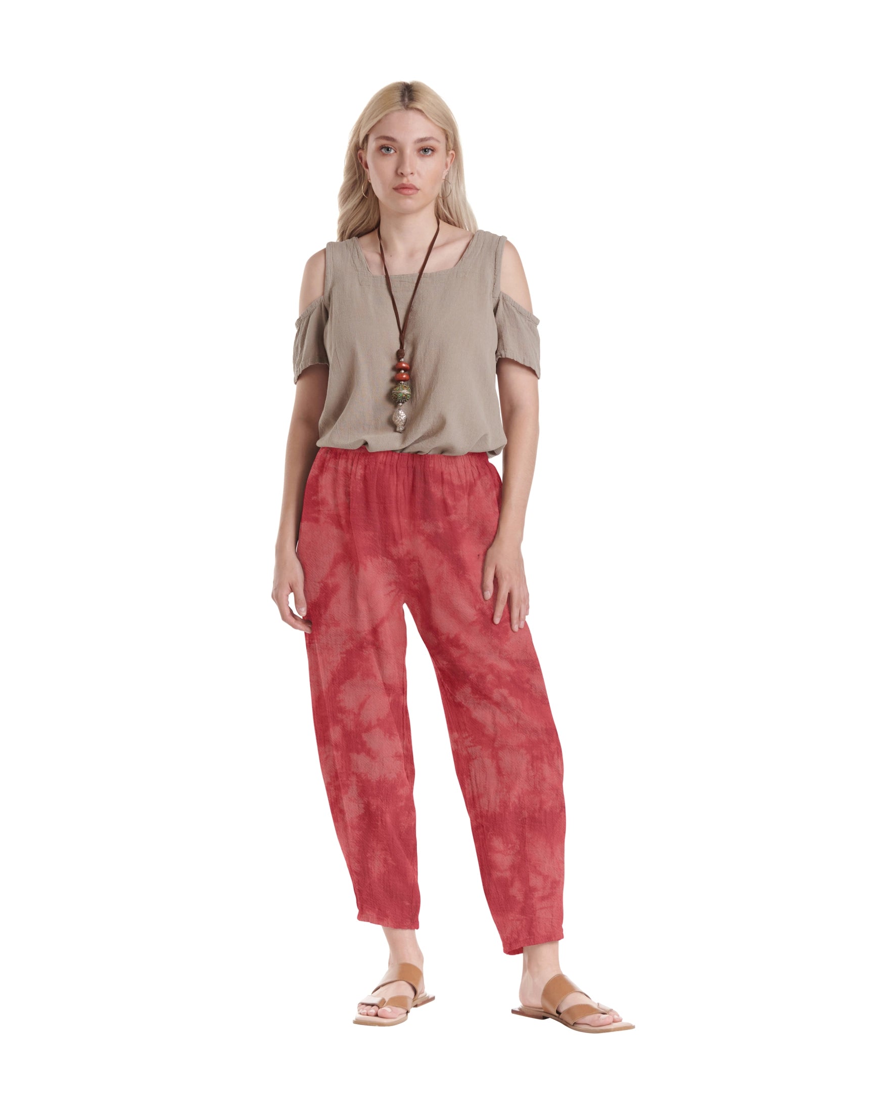 Dart Cotton Gauze Pants-Oh My Gauze