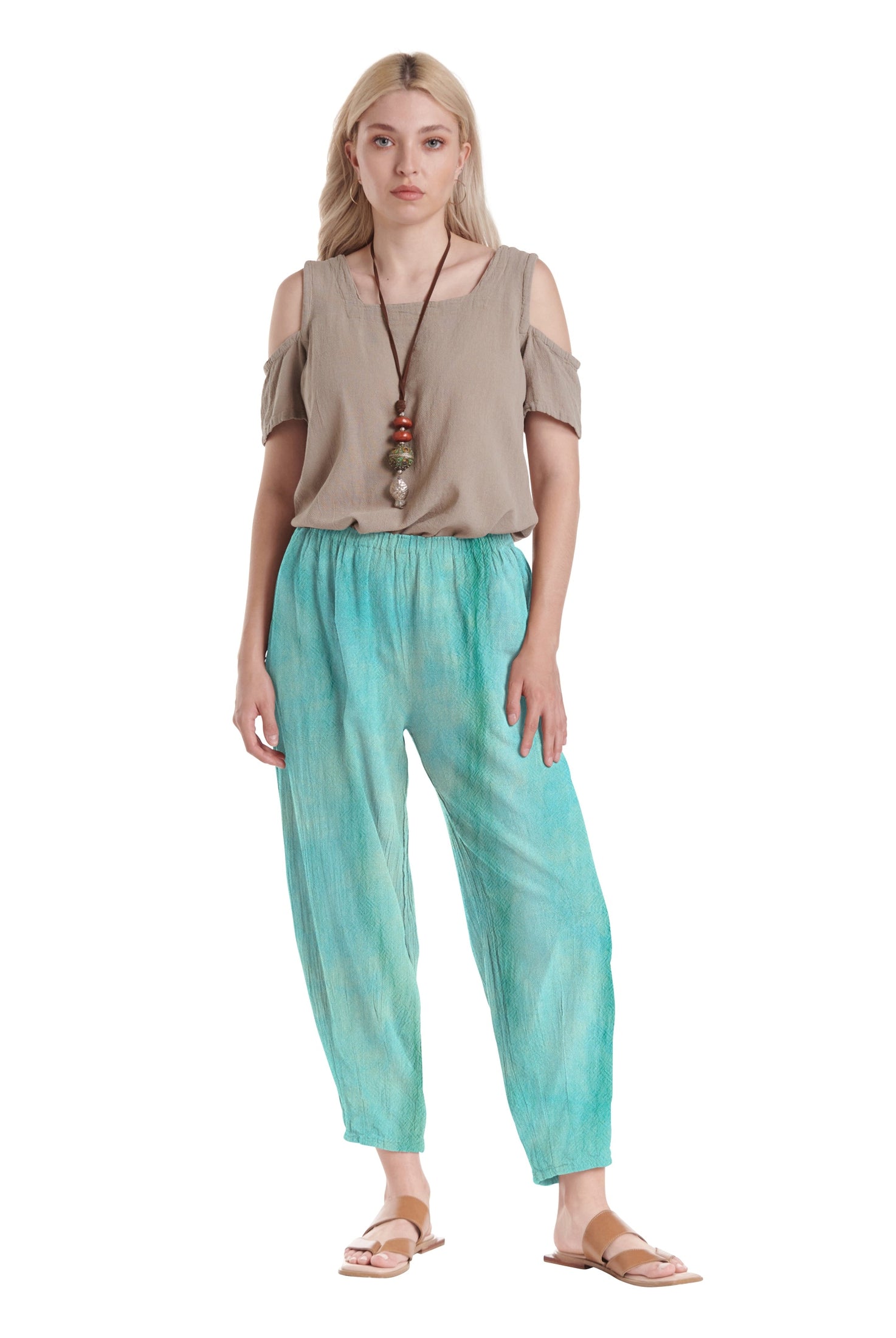 Dart Cotton Gauze Pants-Oh My Gauze