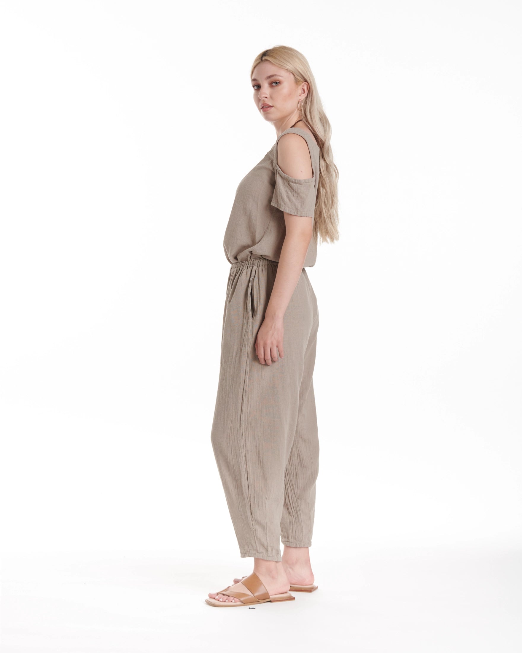 Dart Cotton Gauze Pants-Oh My Gauze