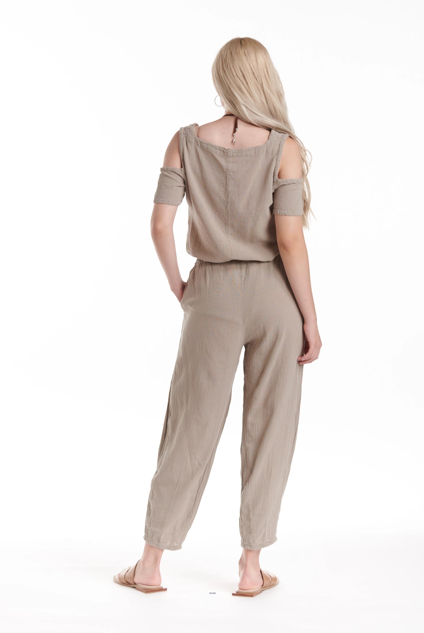 Dart Cotton Gauze Pants-Oh My Gauze