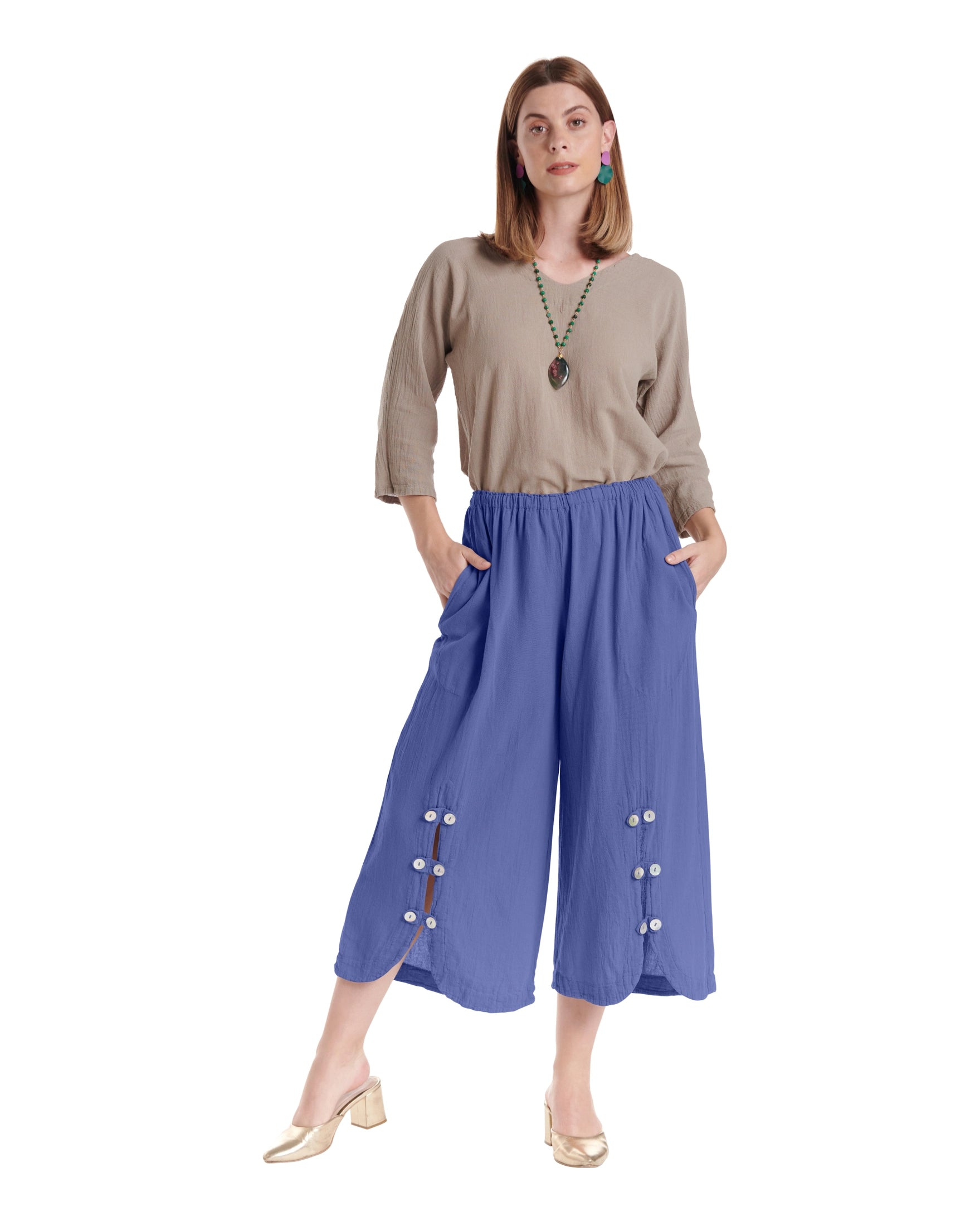 Dotty Cotton Gauze Pants – New Arrival-Oh My Gauze