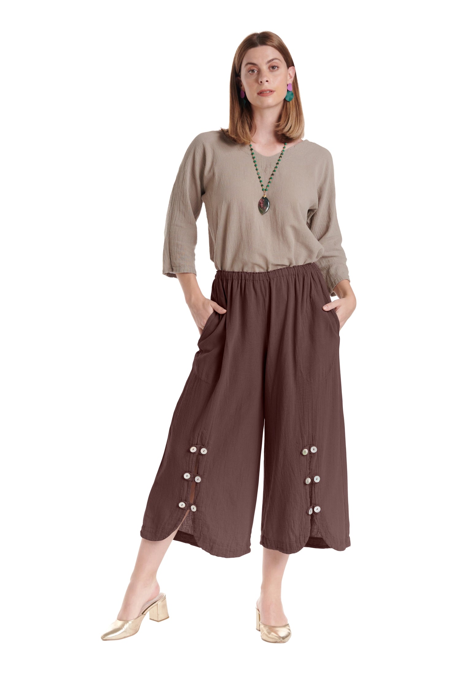 Dotty Cotton Gauze Pants – New Arrival-Oh My Gauze