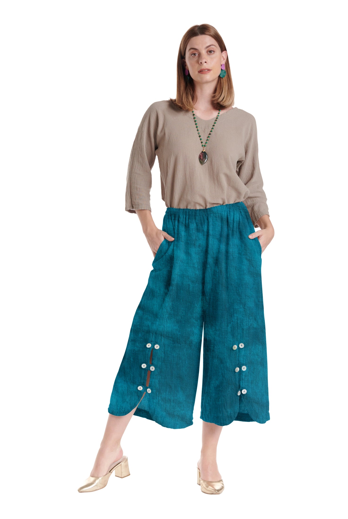 Dotty Cotton Gauze Pants – New Arrival-Oh My Gauze