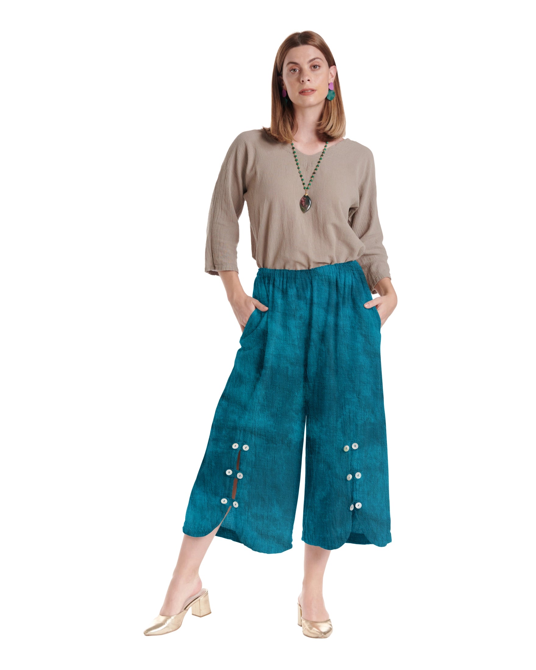 Dotty Cotton Gauze Pants – New Arrival-Oh My Gauze