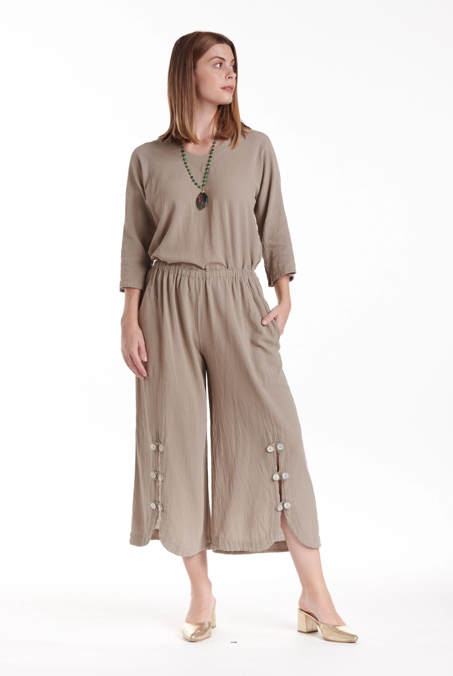 Dotty Cotton Gauze Pants – New Arrival-Oh My Gauze