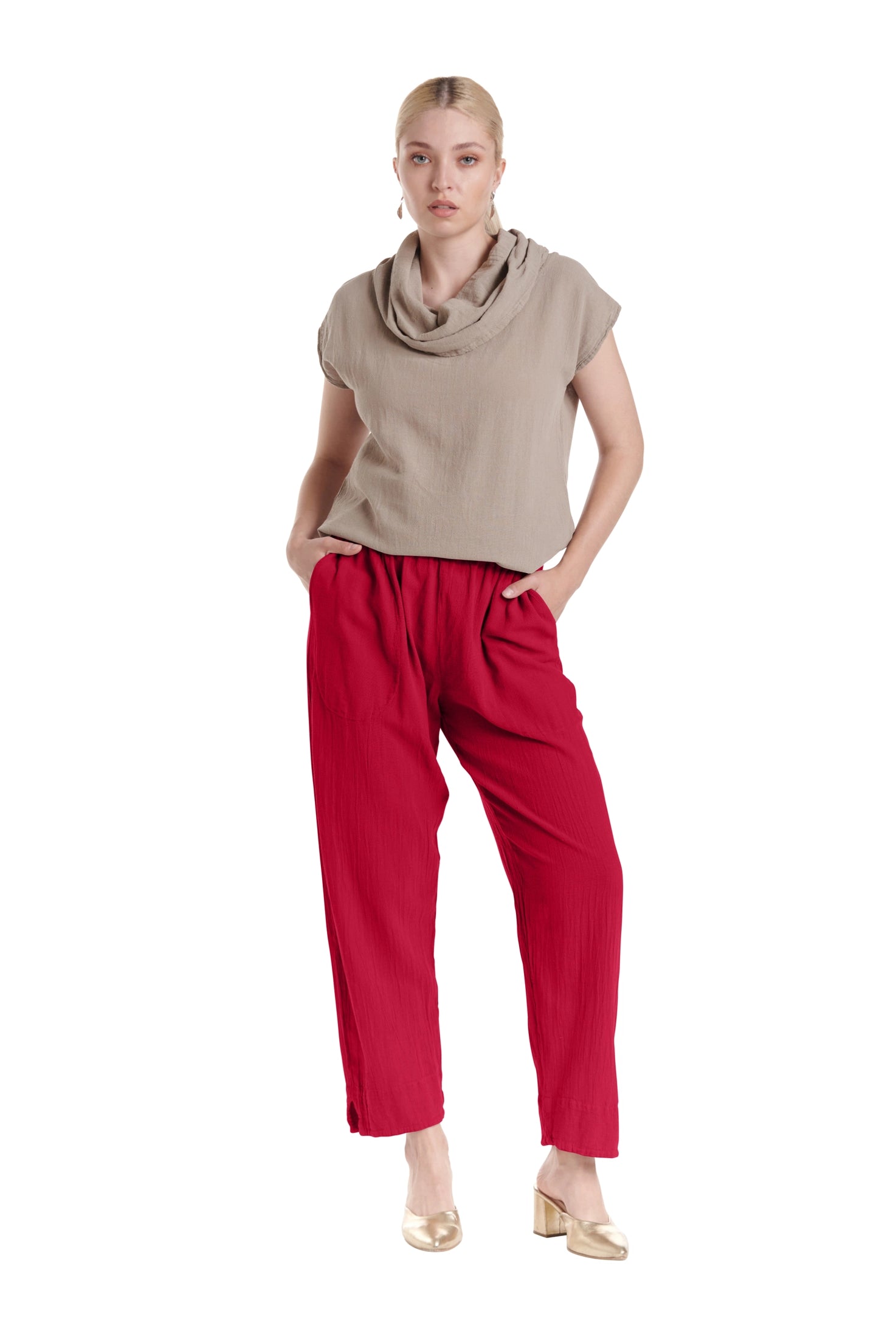 Fiona Cotton Gauze Pants-Oh My Gauze