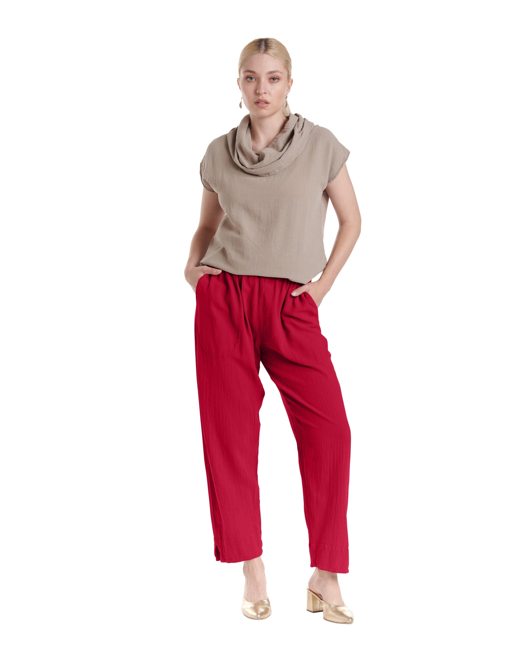 Fiona Cotton Gauze Pants-Oh My Gauze