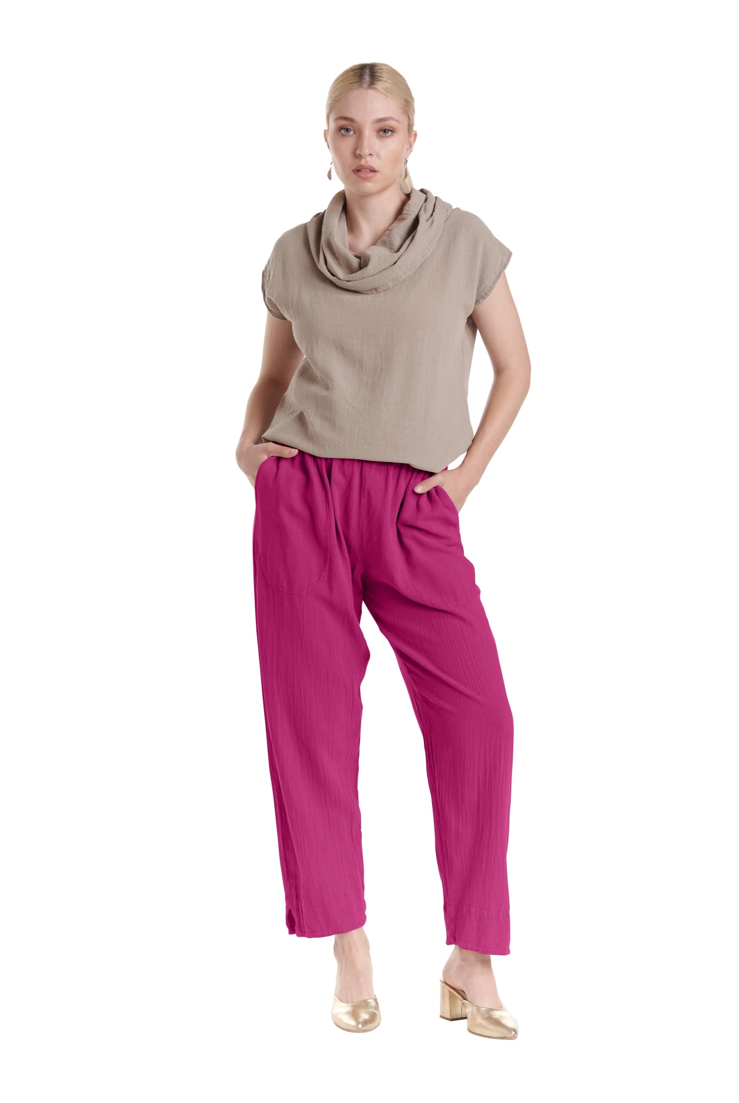 Fiona Cotton Gauze Pants-Oh My Gauze
