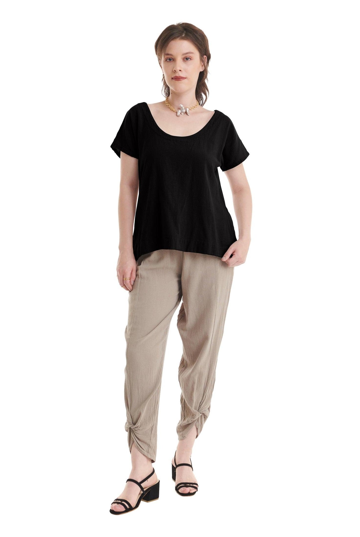 Flipper Cotton Gauze Blouse-Oh My Gauze