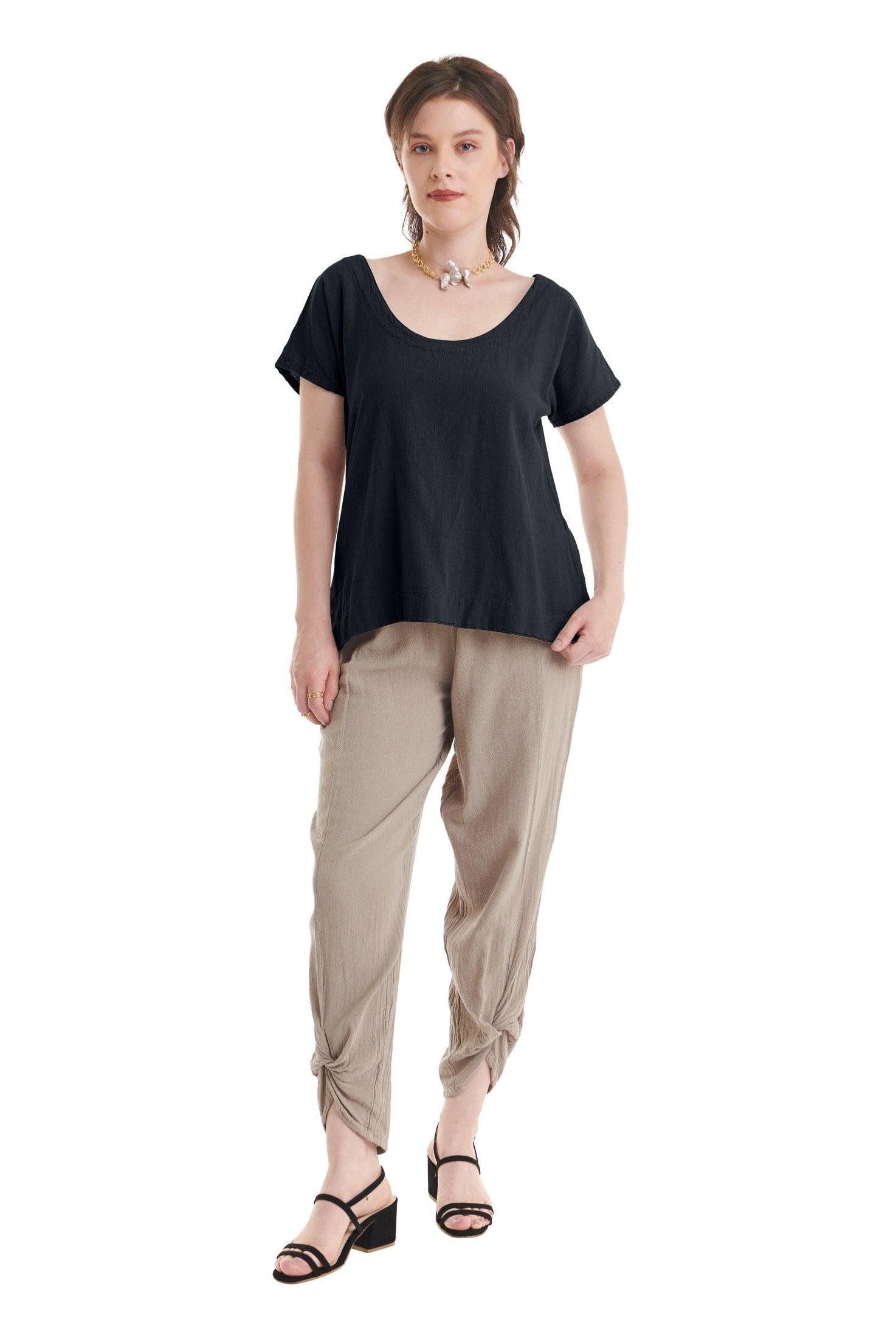 Flipper Cotton Gauze Blouse-Oh My Gauze