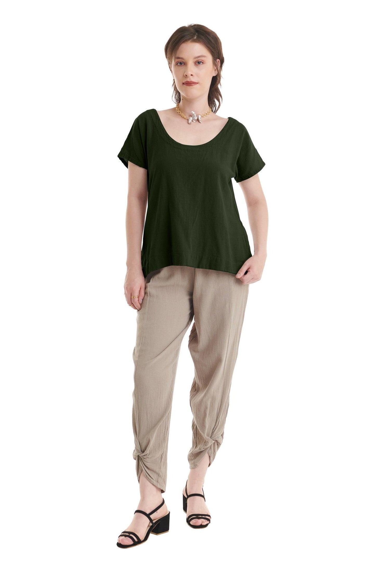 Flipper Cotton Gauze Blouse-Oh My Gauze