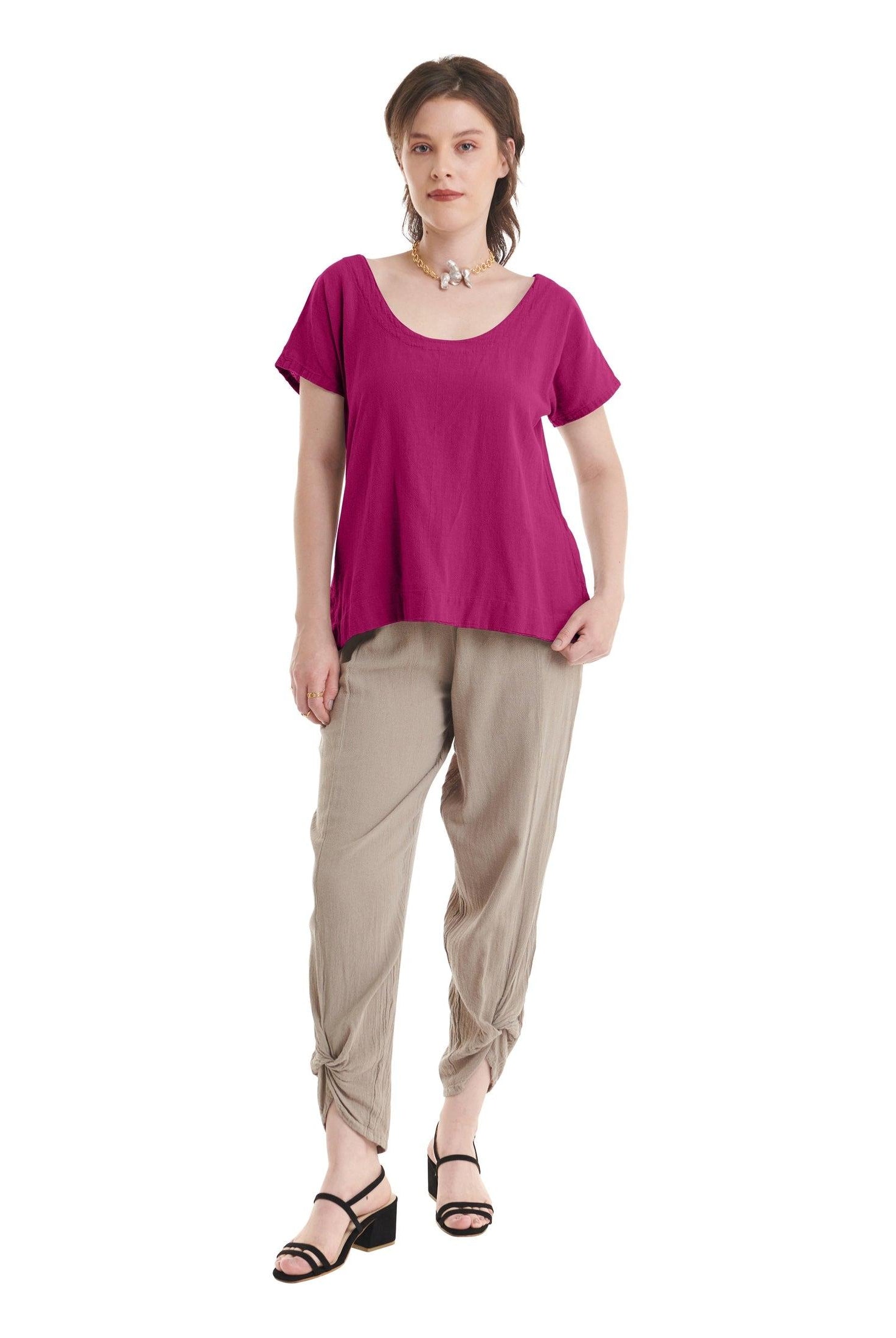 Flipper Cotton Gauze Blouse-Oh My Gauze