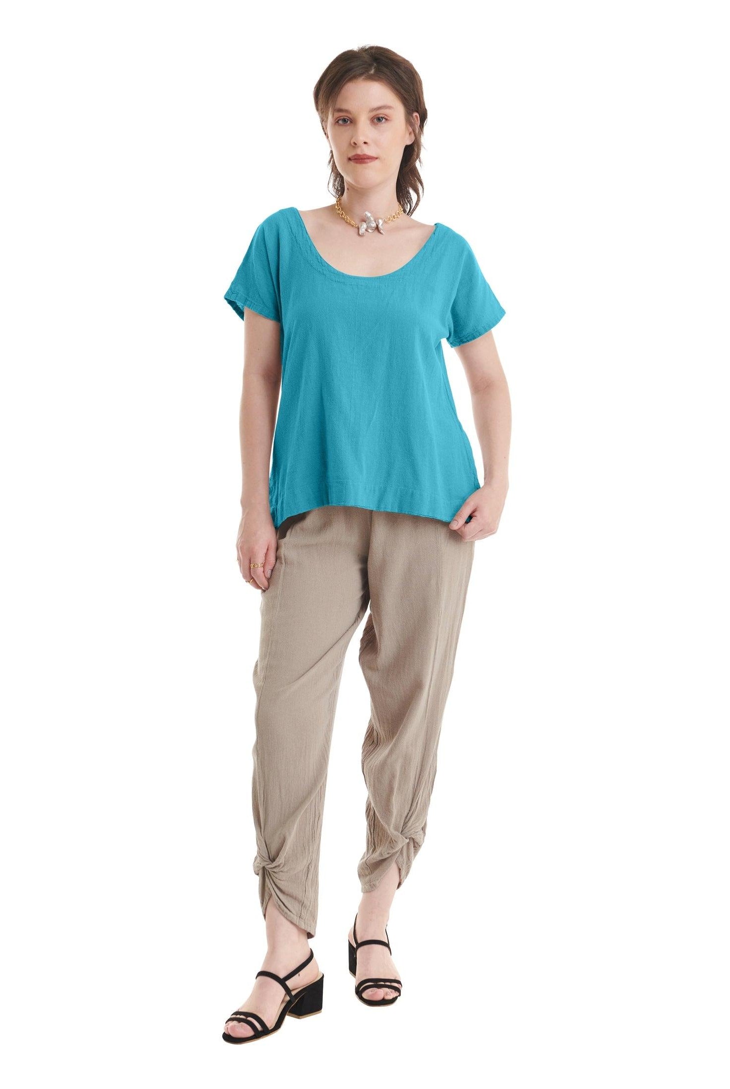 Flipper Cotton Gauze Blouse-Oh My Gauze