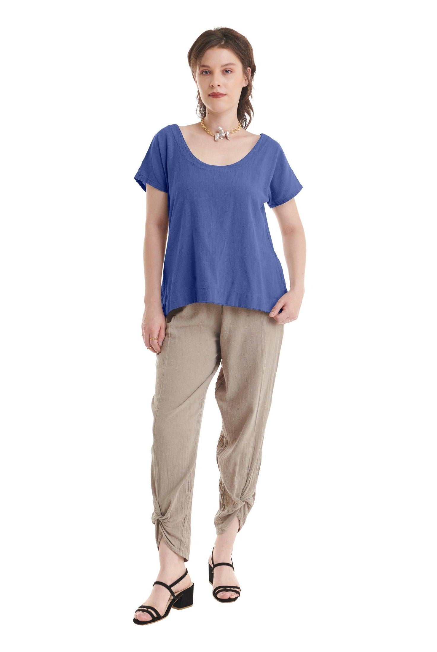 Flipper Cotton Gauze Blouse-Oh My Gauze