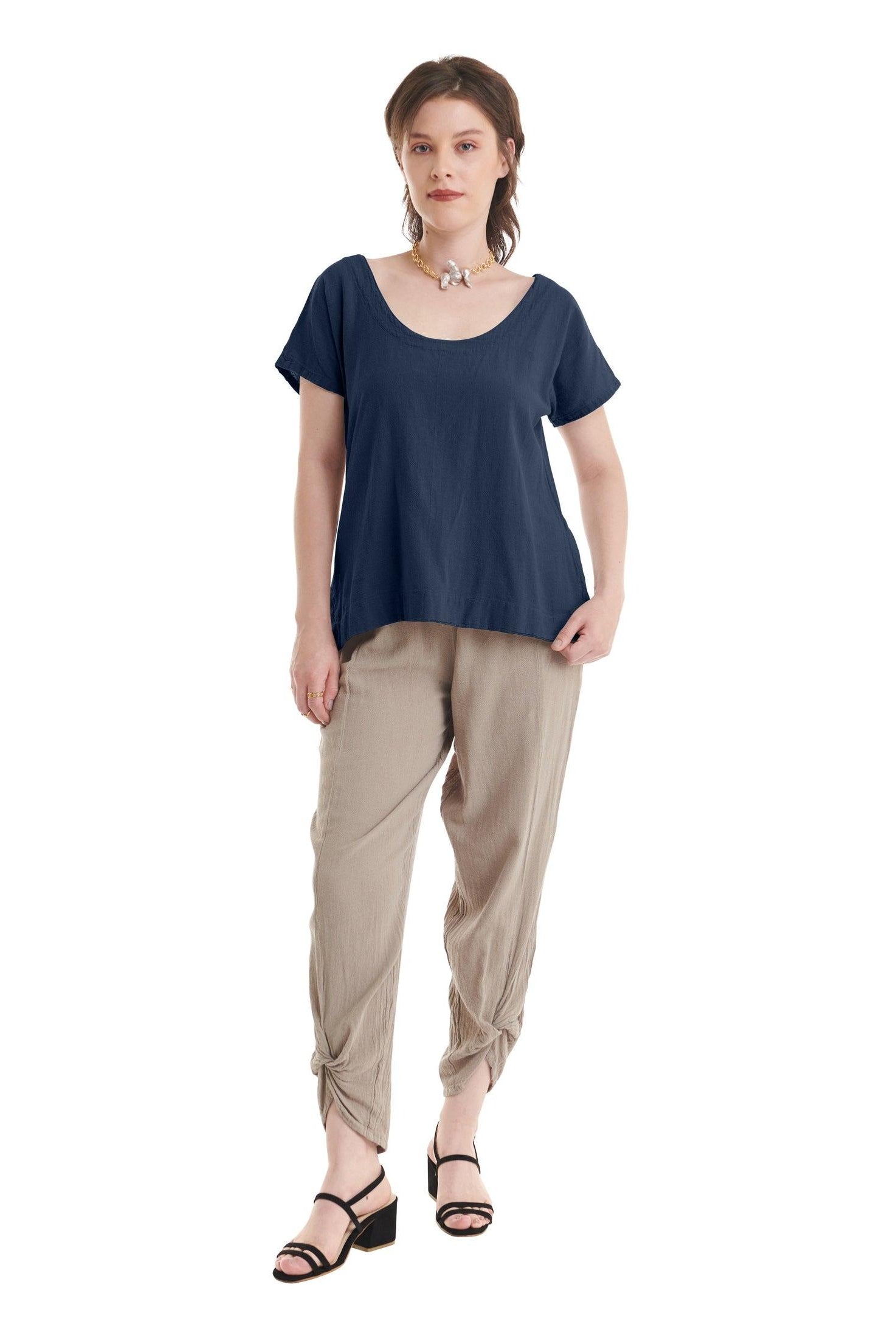 Flipper Cotton Gauze Blouse-Oh My Gauze