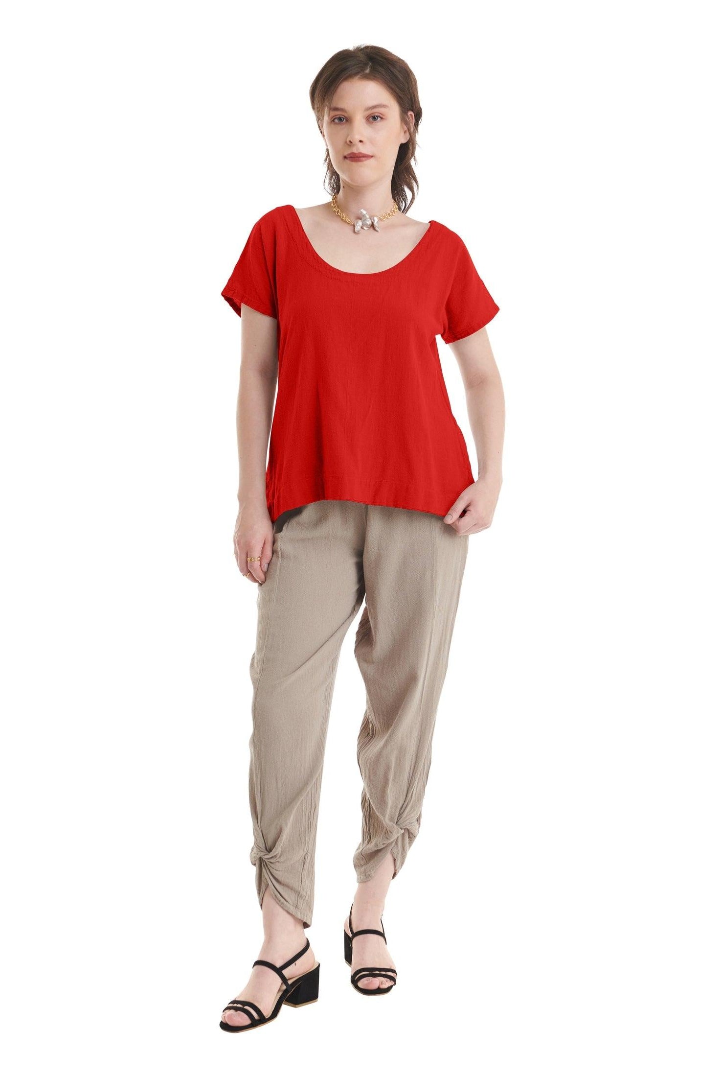 Flipper Cotton Gauze Blouse-Oh My Gauze