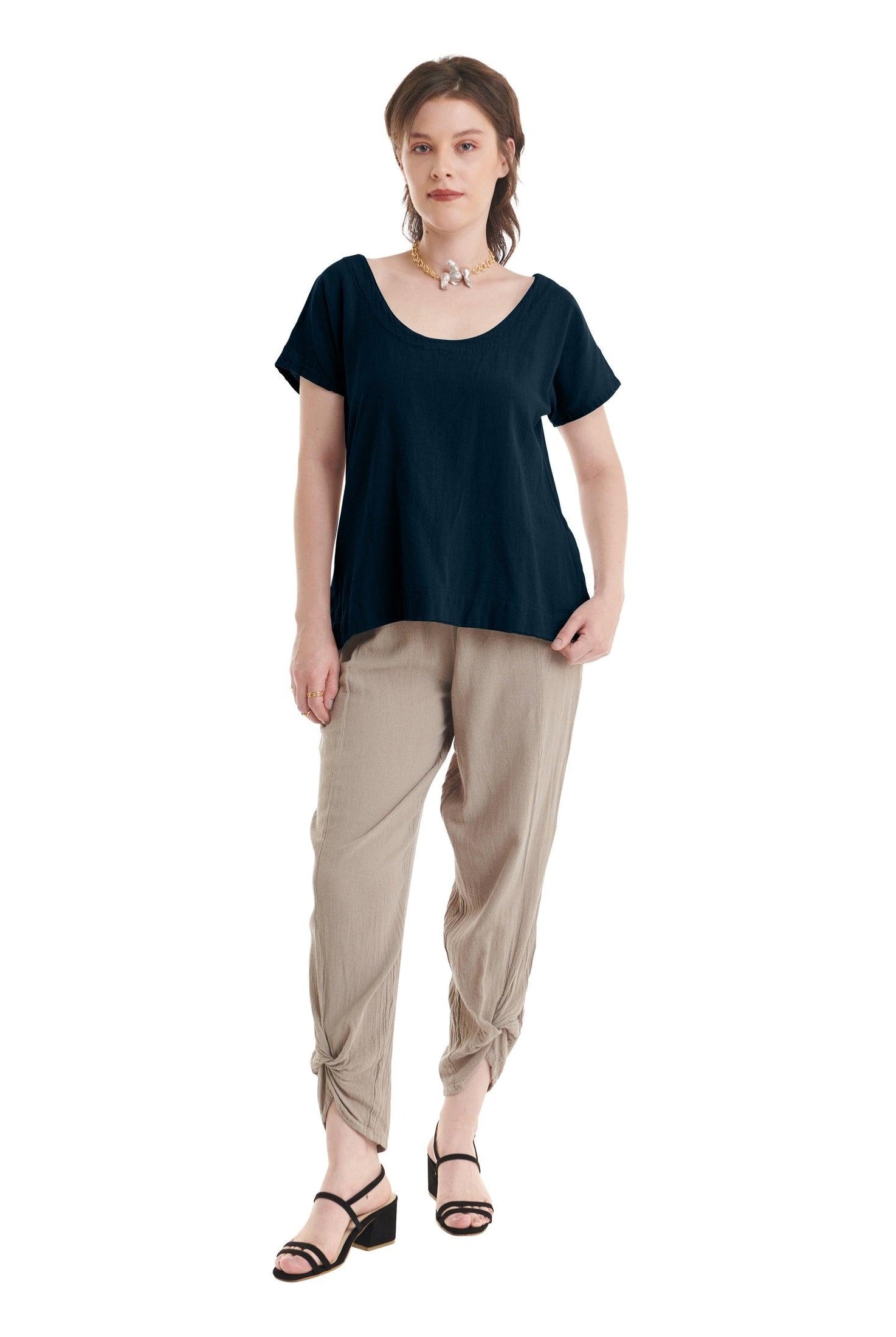 Flipper Cotton Gauze Blouse-Oh My Gauze