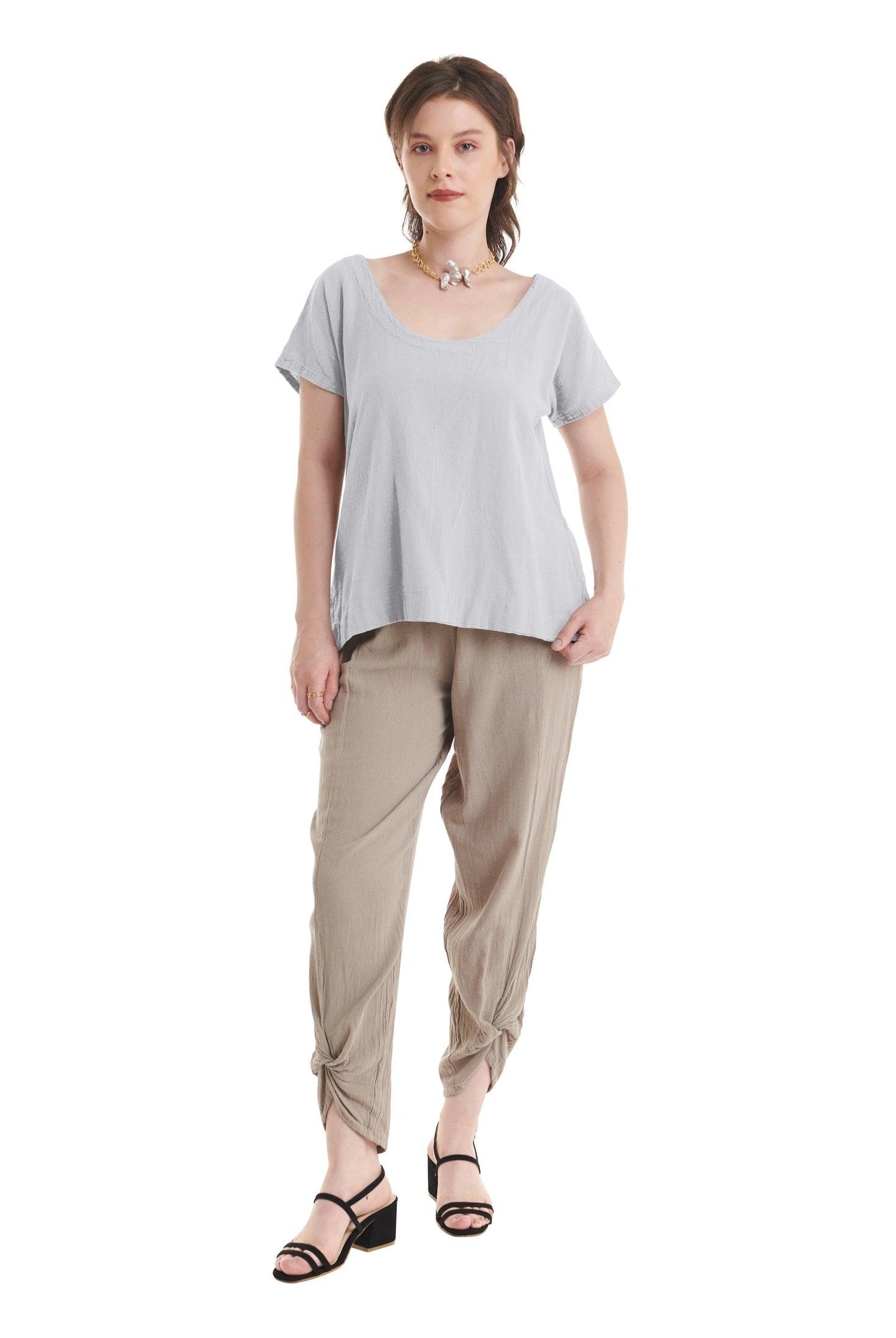 Flipper Cotton Gauze Blouse-Oh My Gauze