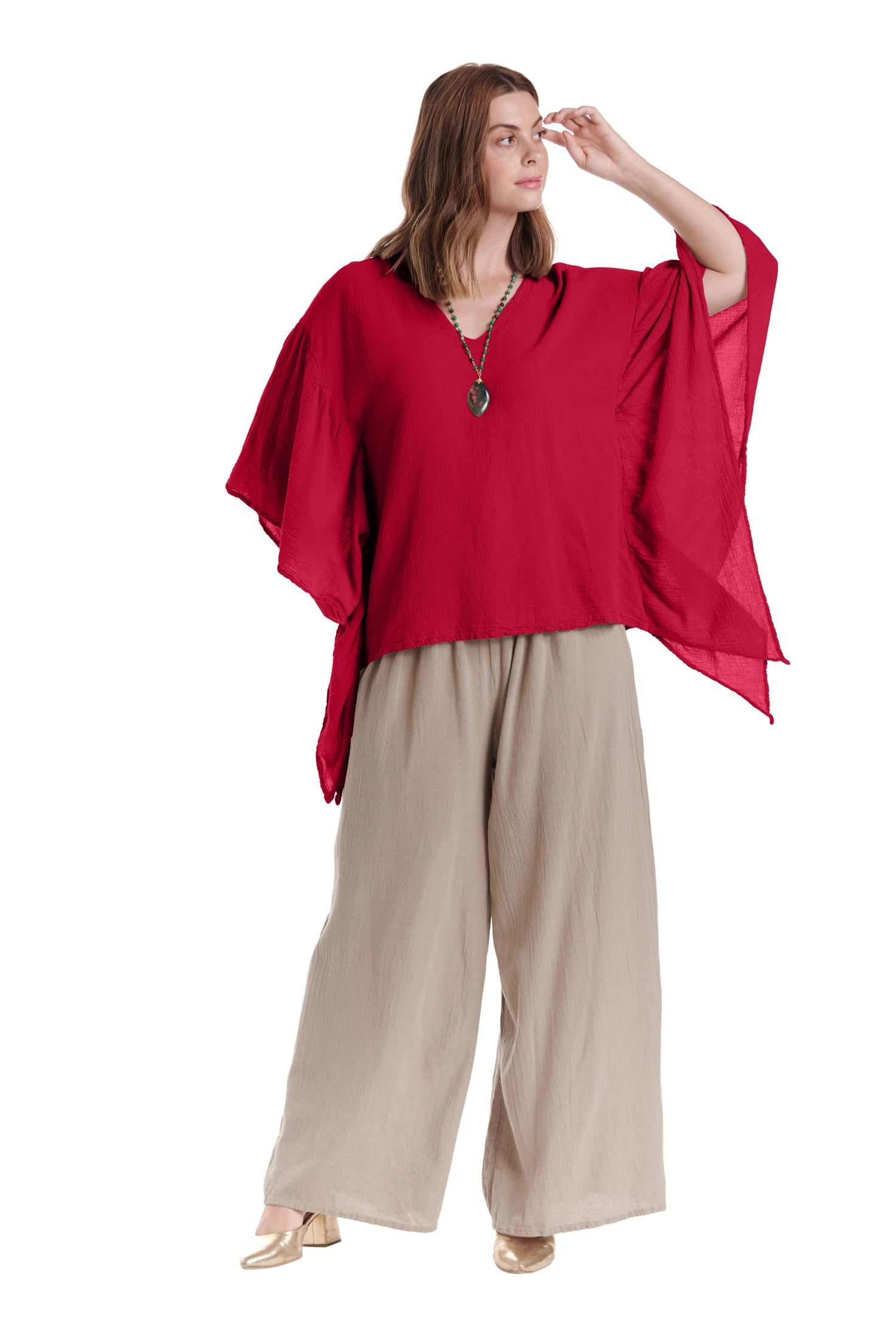 Flutter Cotton Gauze Blouse – New Arrival-Oh My Gauze