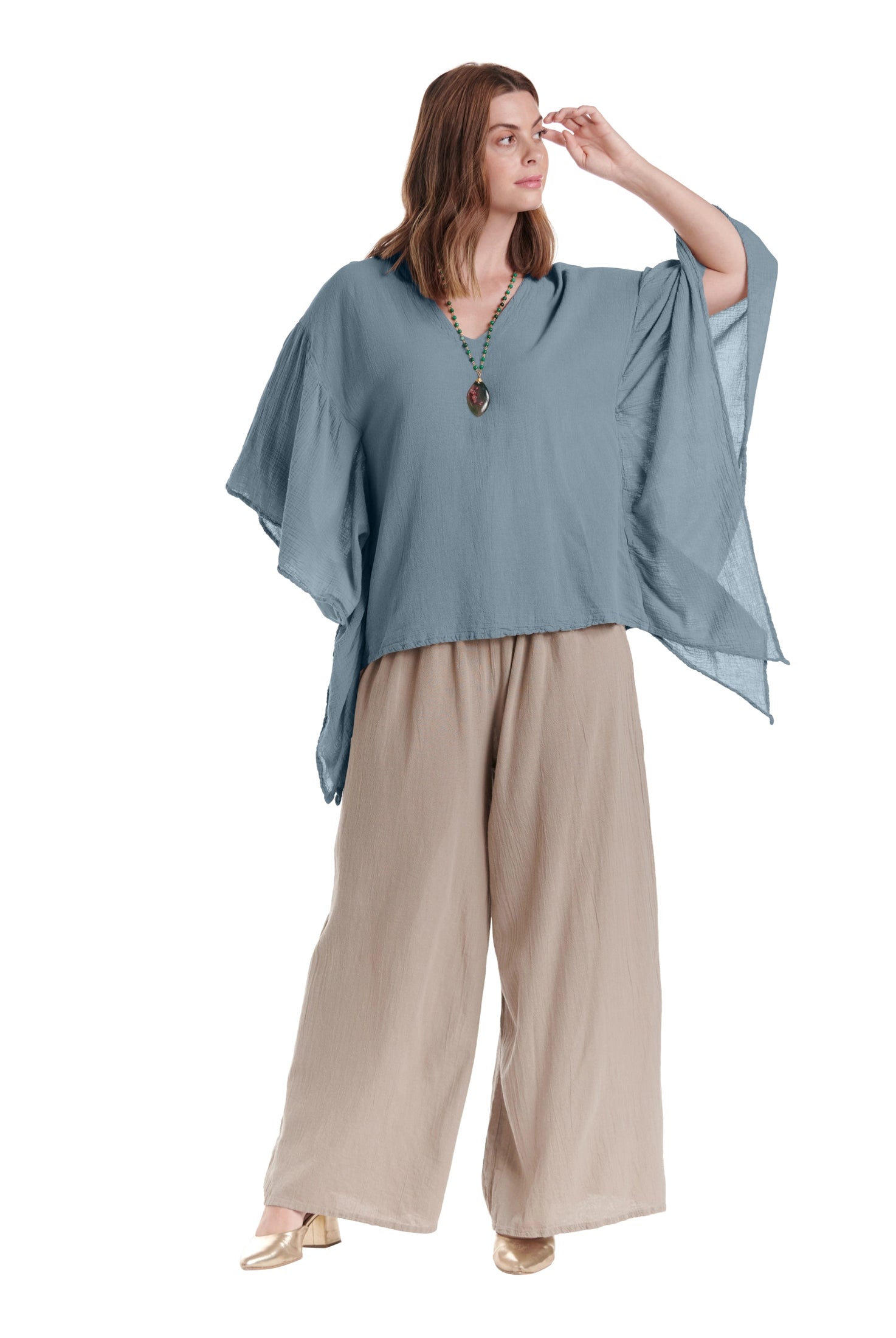 Flutter Cotton Gauze Blouse – New Arrival-Oh My Gauze