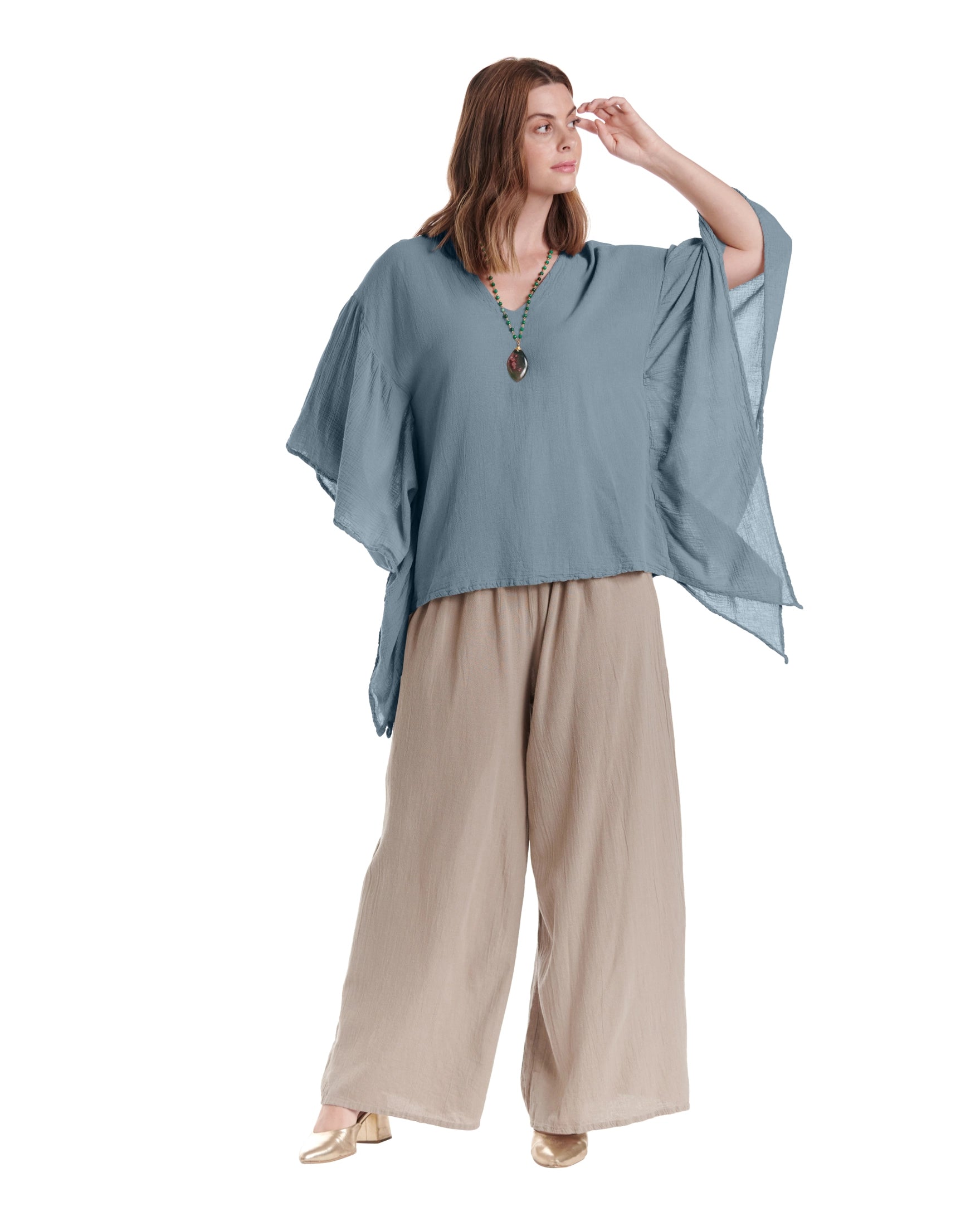 Flutter Cotton Gauze Blouse – New Arrival-Oh My Gauze