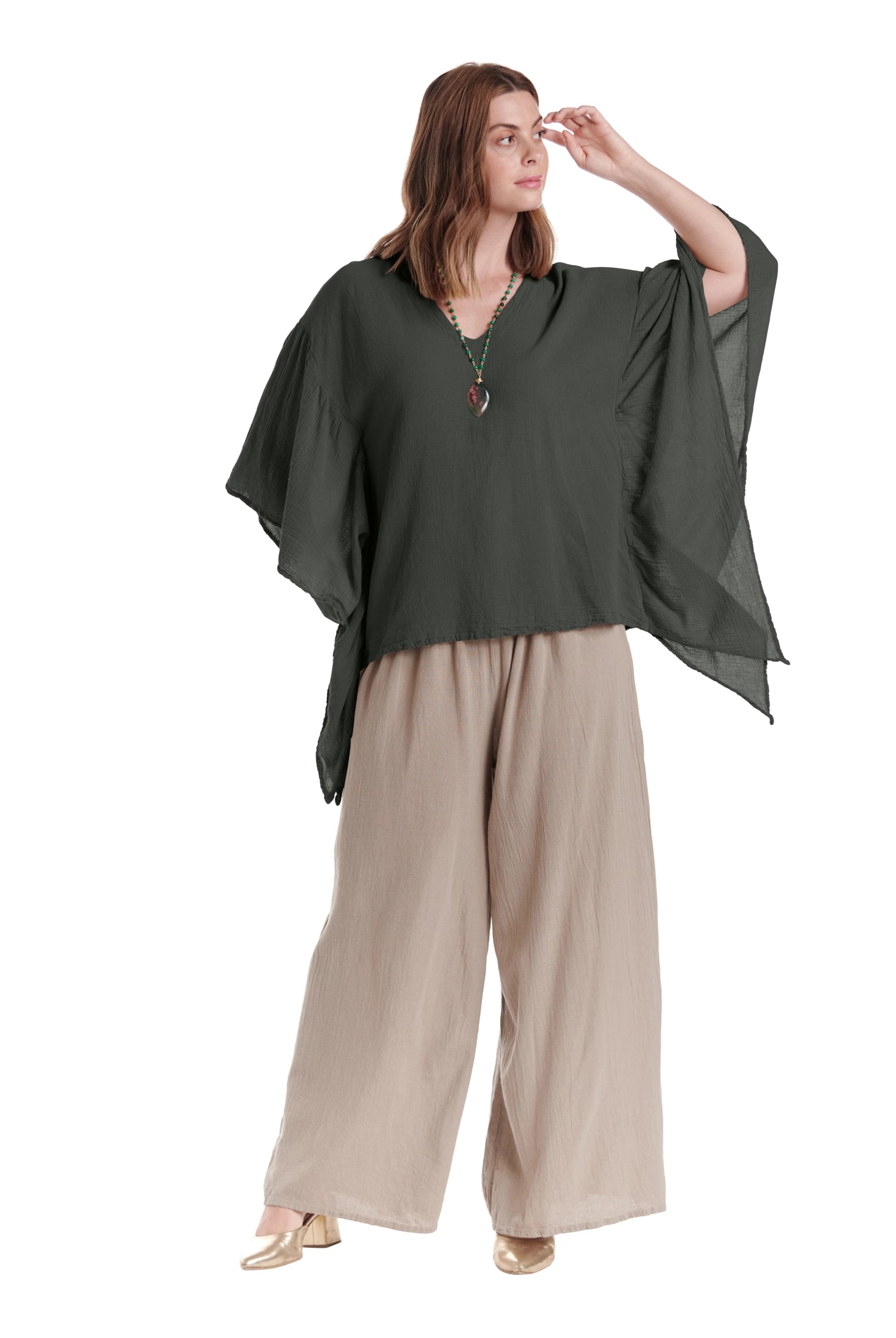 Flutter Cotton Gauze Blouse – New Arrival-Oh My Gauze