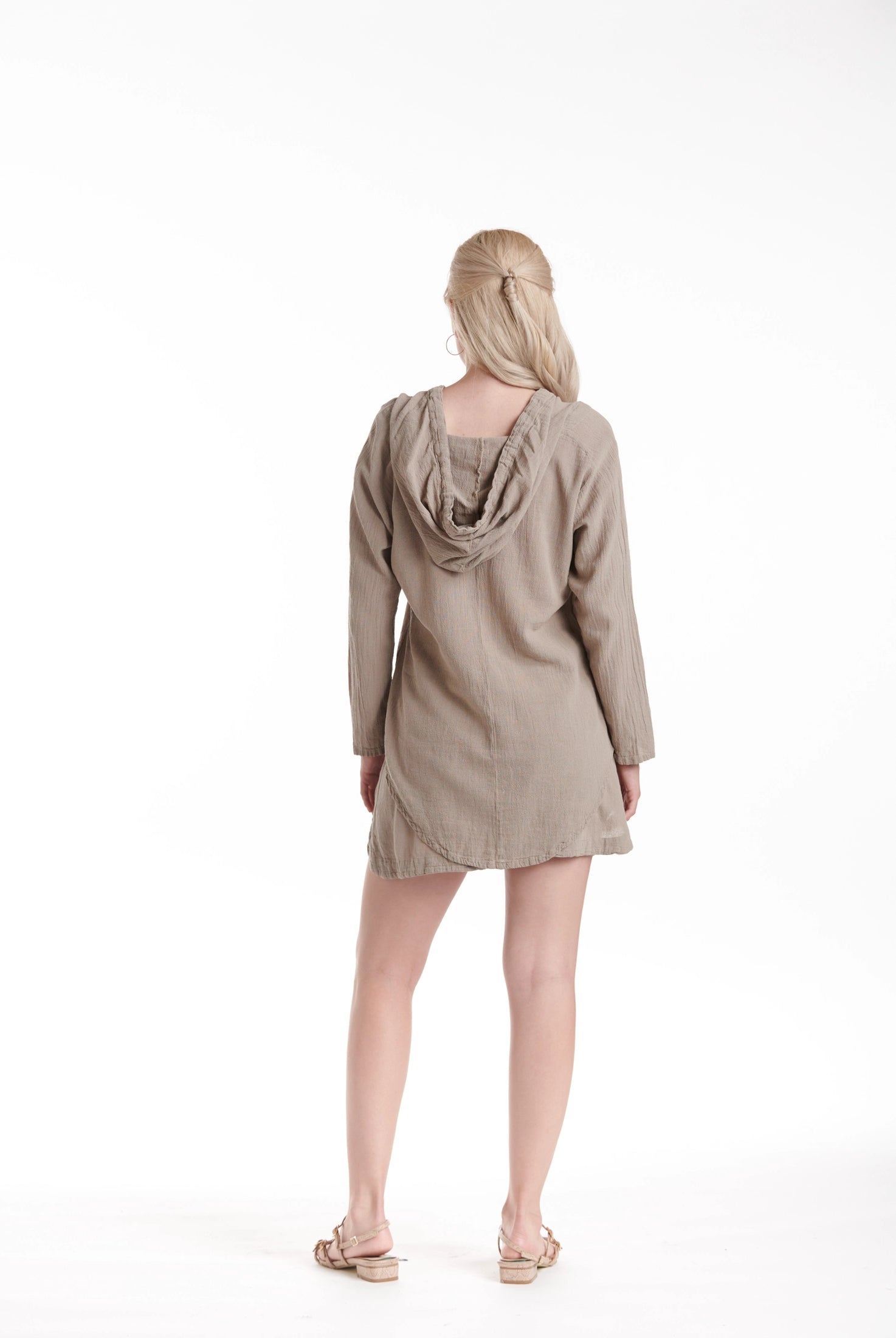 Hoodie Cotton Gauze Blouse-Oh My Gauze