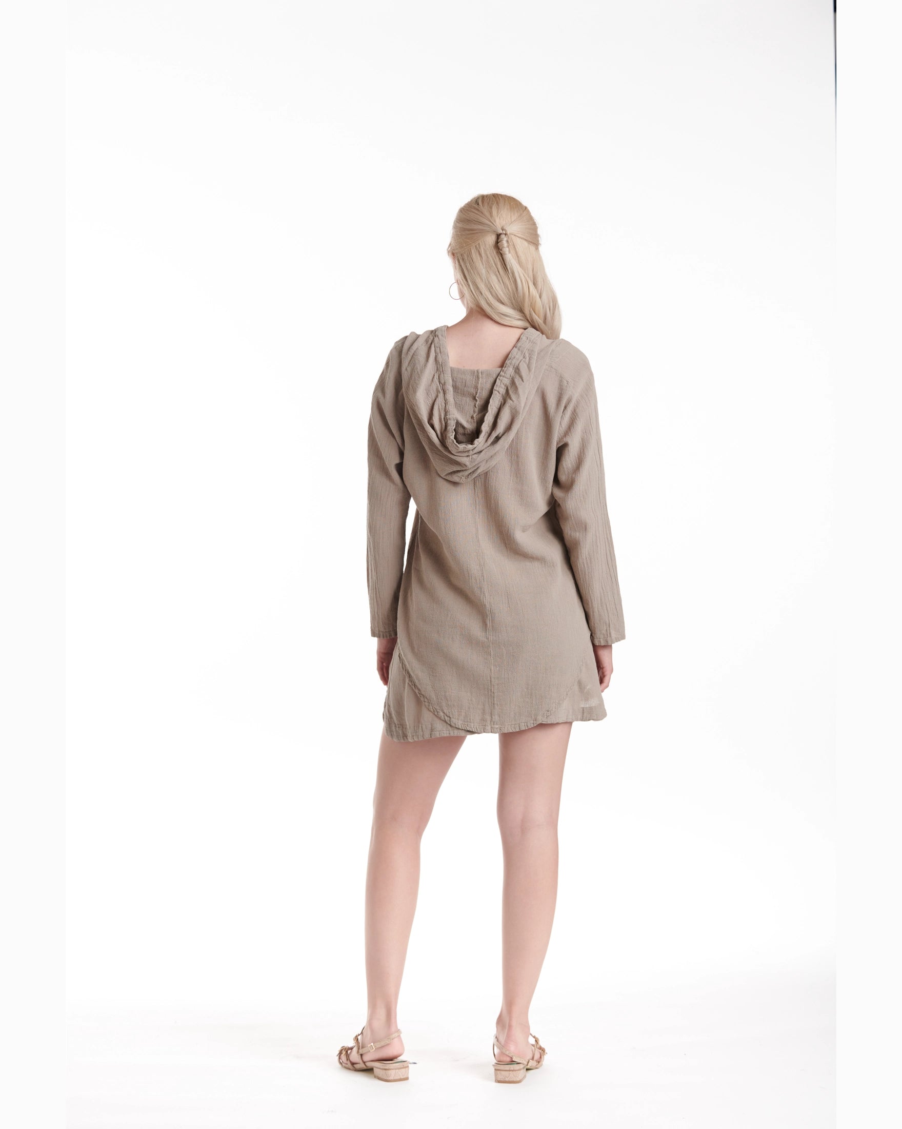 Hoodie Cotton Gauze Blouse-Oh My Gauze