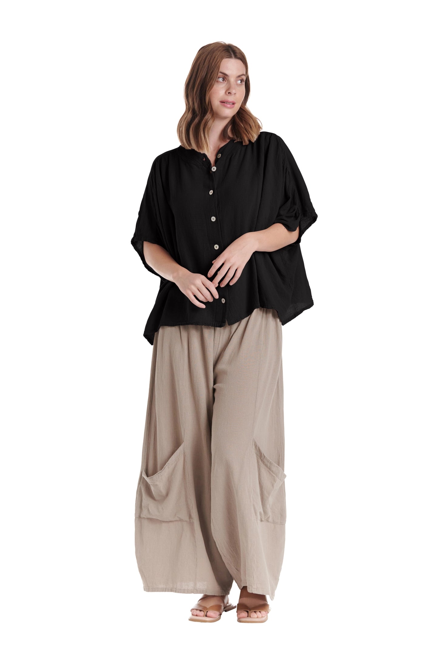 Ines Cotton Gauze Blouse – New Arrival-Oh My Gauze