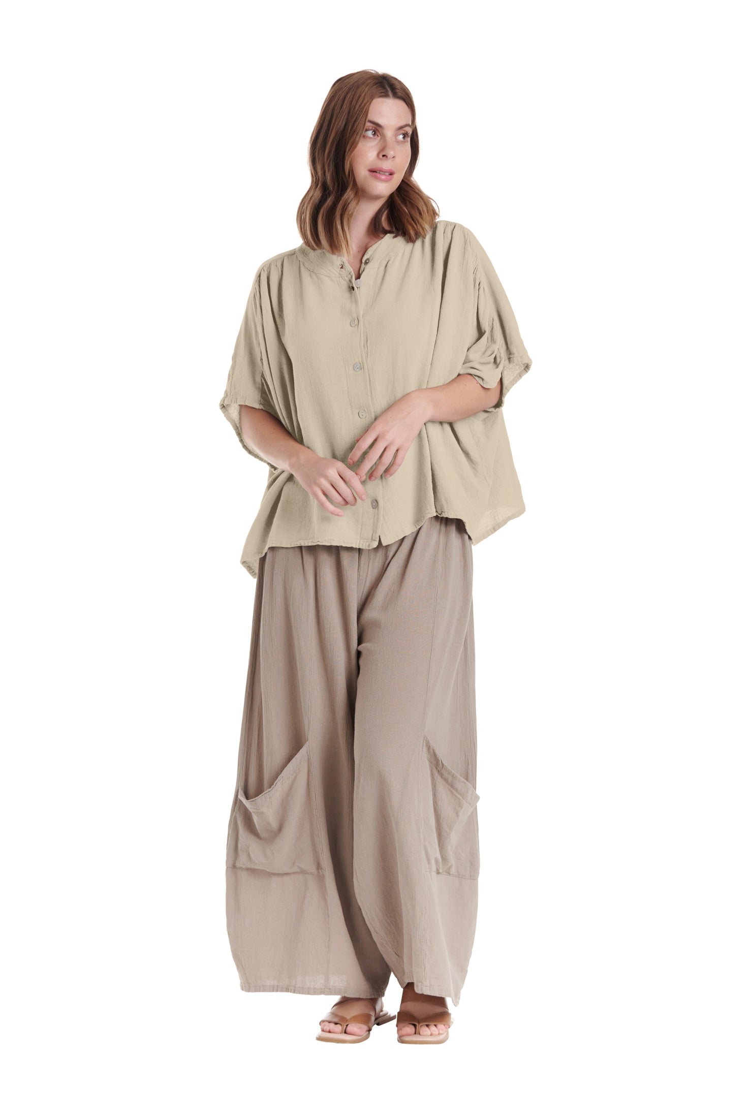 Ines Cotton Gauze Blouse – New Arrival-Oh My Gauze