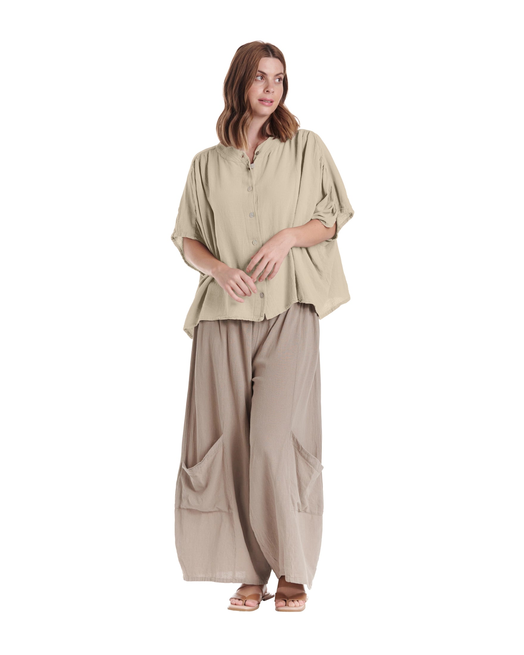 Ines Cotton Gauze Blouse – New Arrival-Oh My Gauze