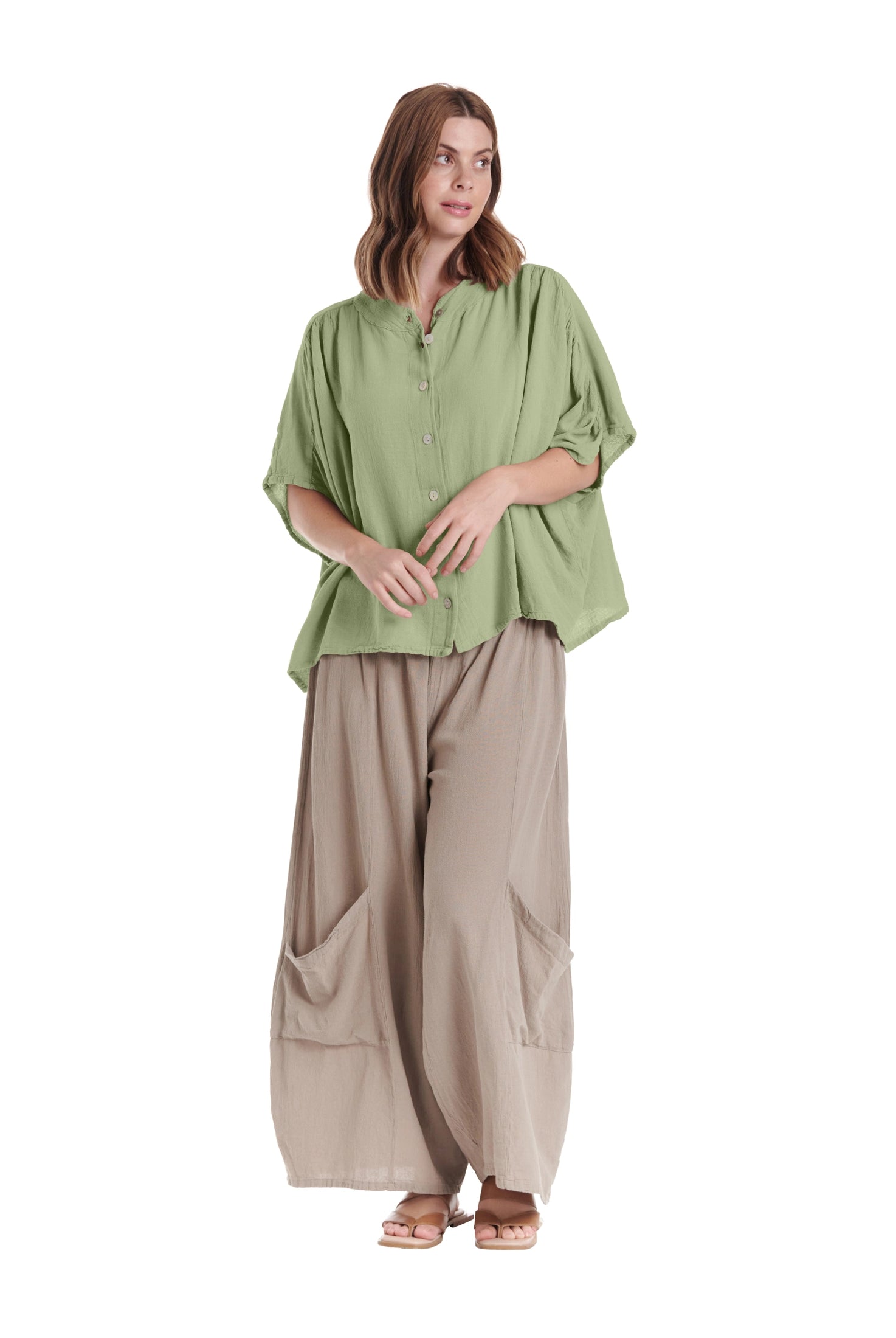 Ines Cotton Gauze Blouse – New Arrival-Oh My Gauze