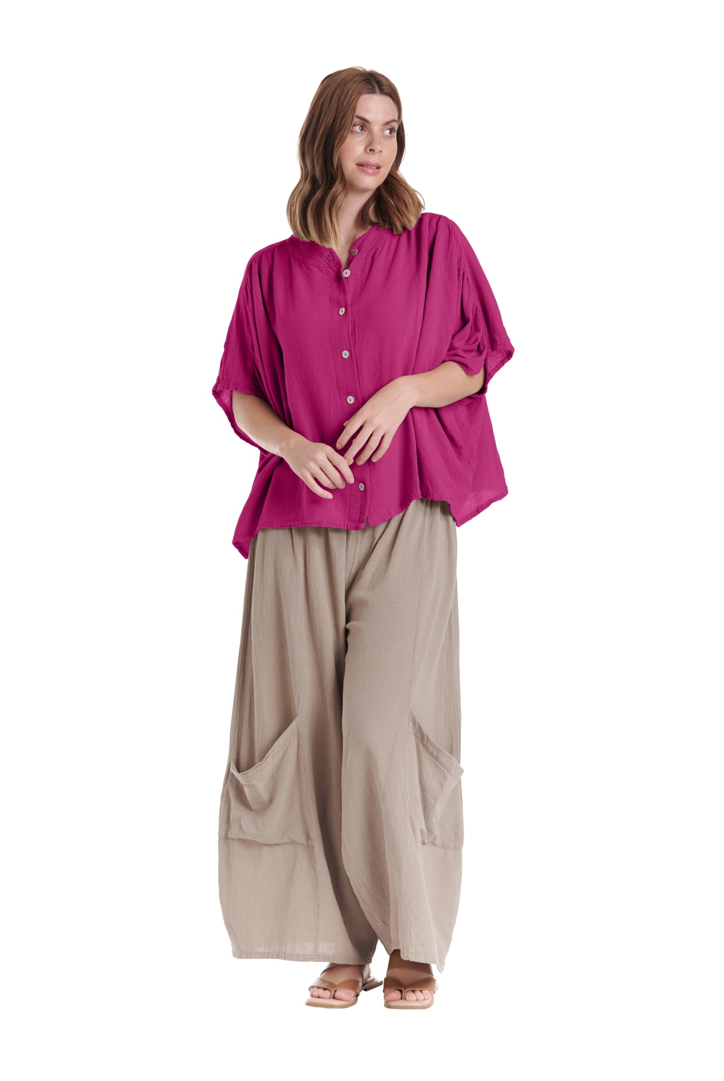 Ines Cotton Gauze Blouse – New Arrival-Oh My Gauze