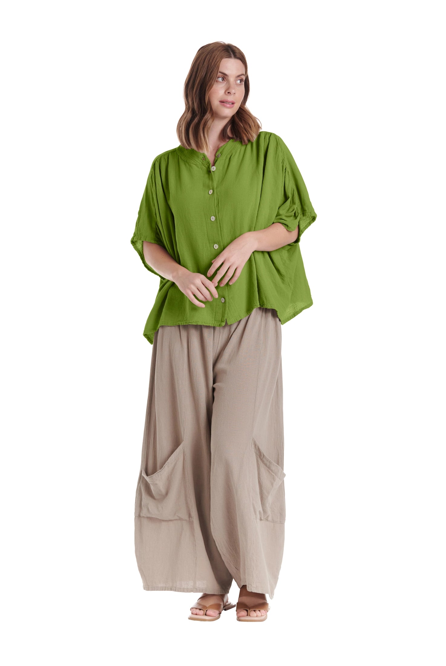 Ines Cotton Gauze Blouse – New Arrival-Oh My Gauze