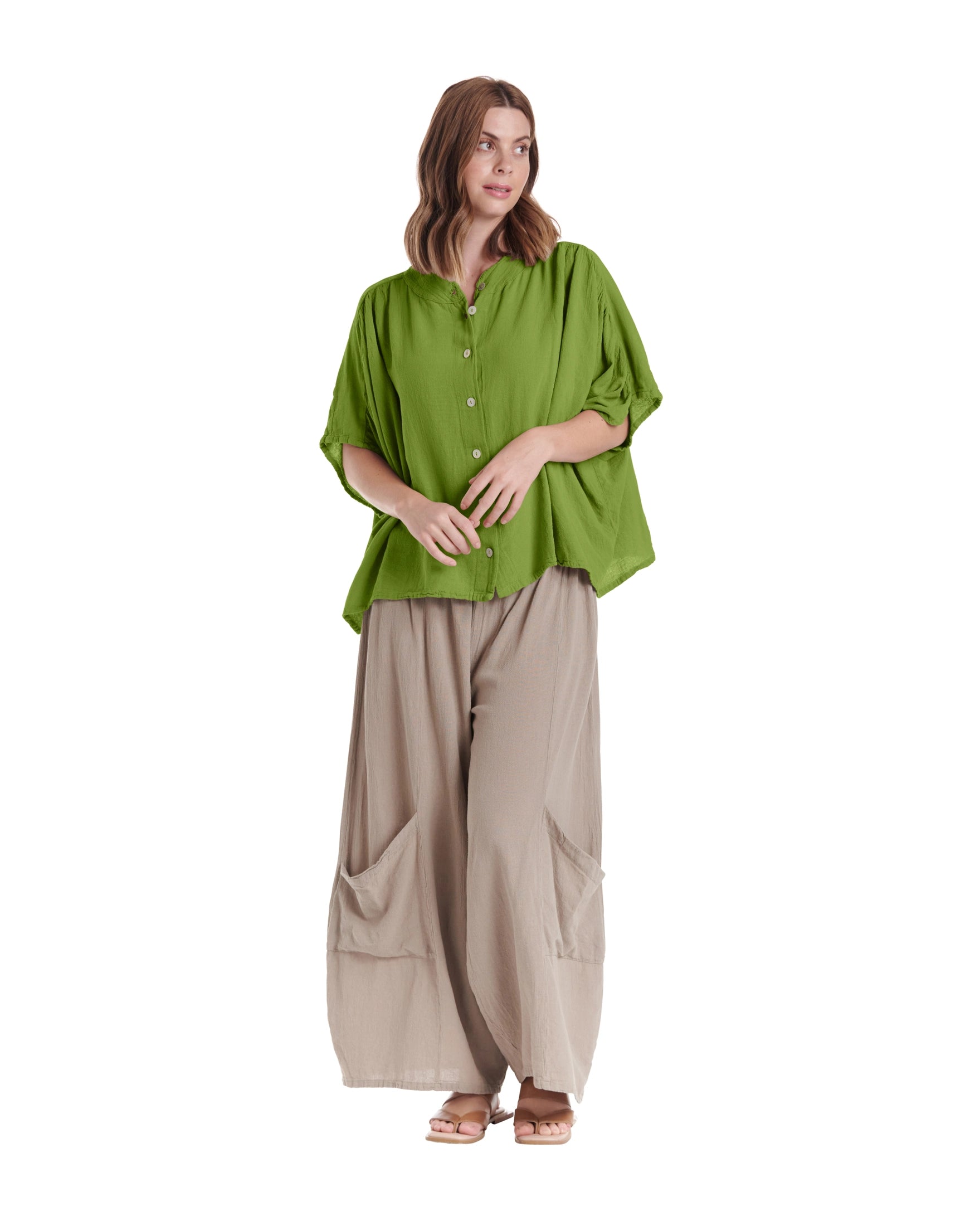 Ines Cotton Gauze Blouse – New Arrival-Oh My Gauze