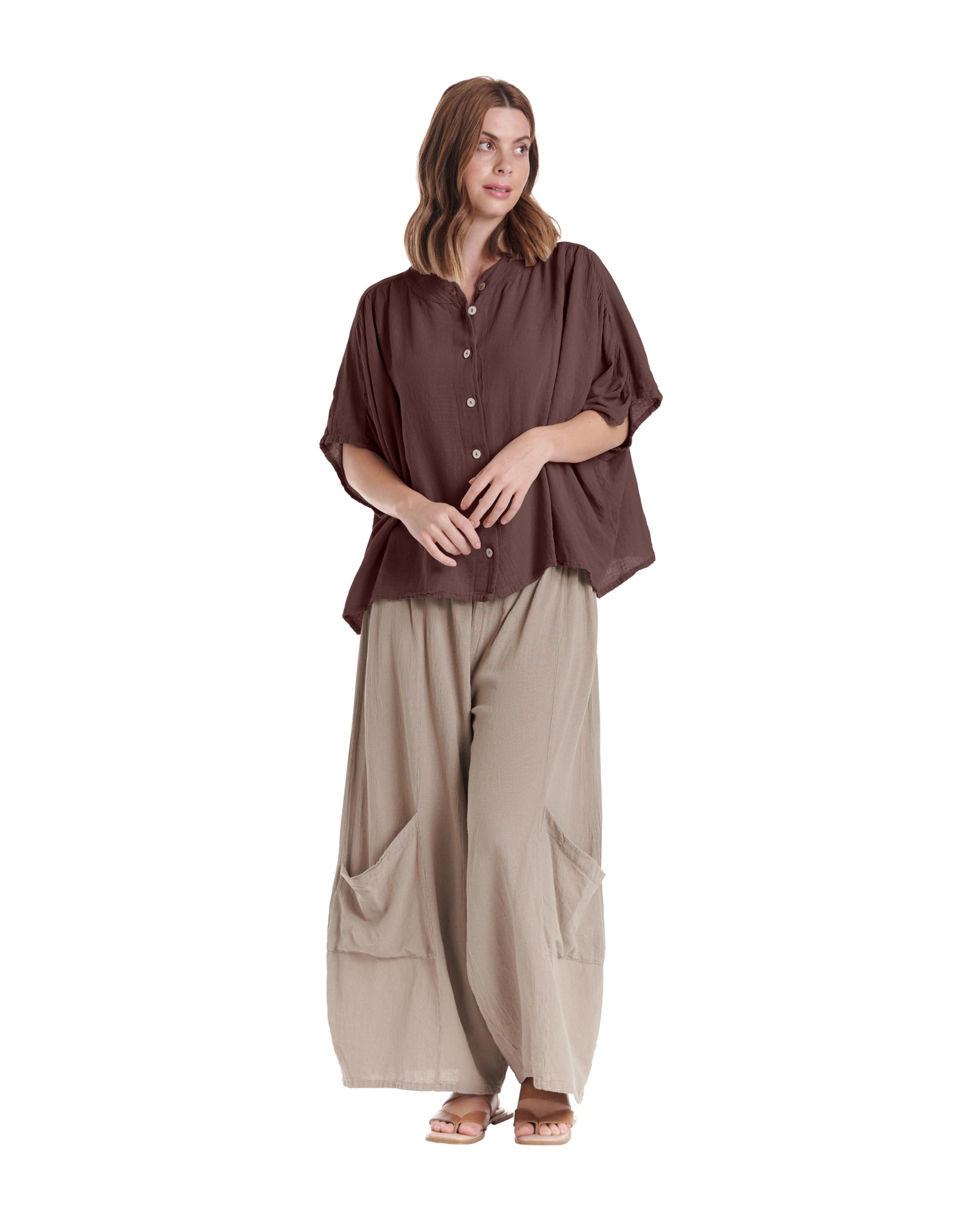 Ines Cotton Gauze Blouse – New Arrival-Oh My Gauze