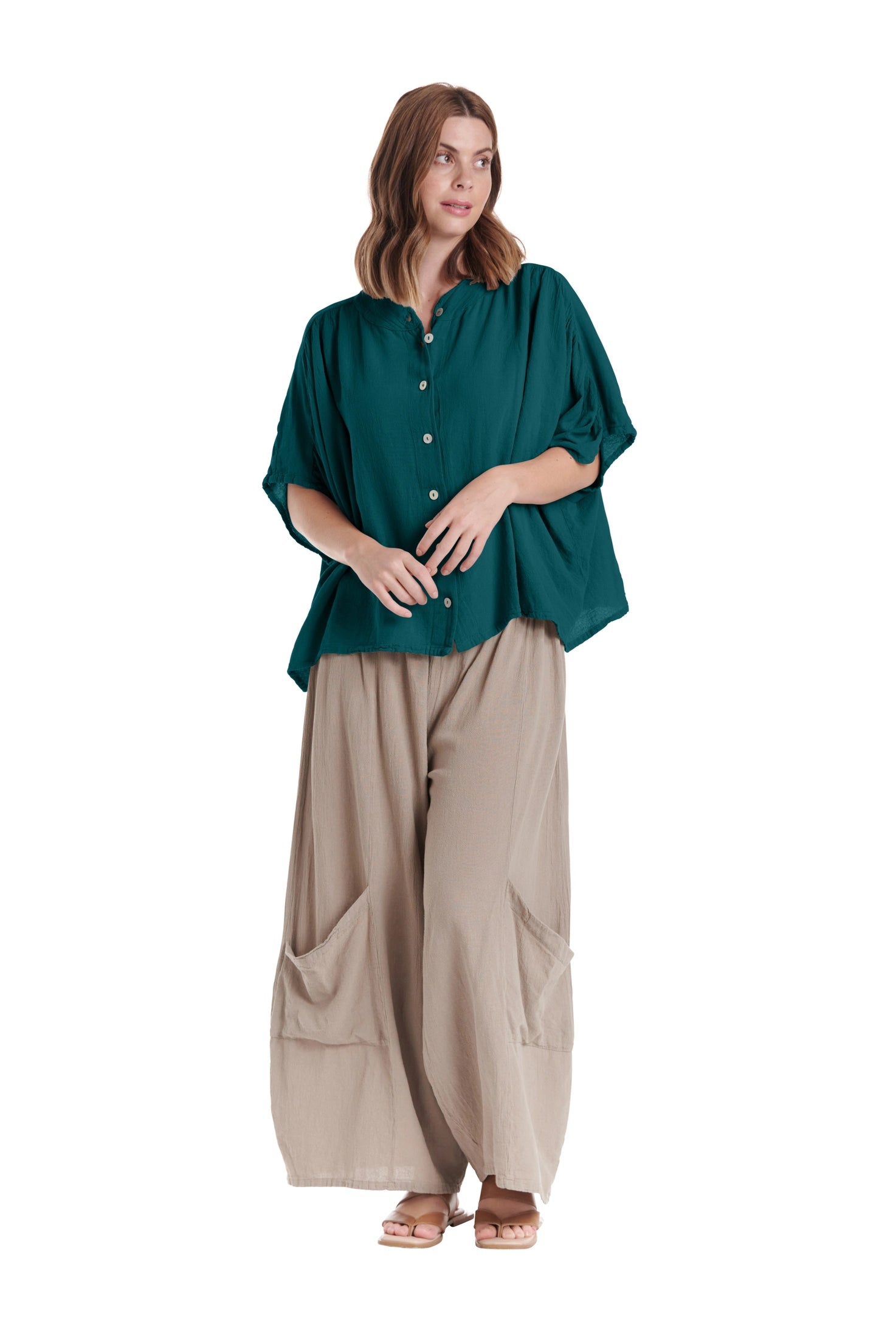 Ines Cotton Gauze Blouse – New Arrival-Oh My Gauze