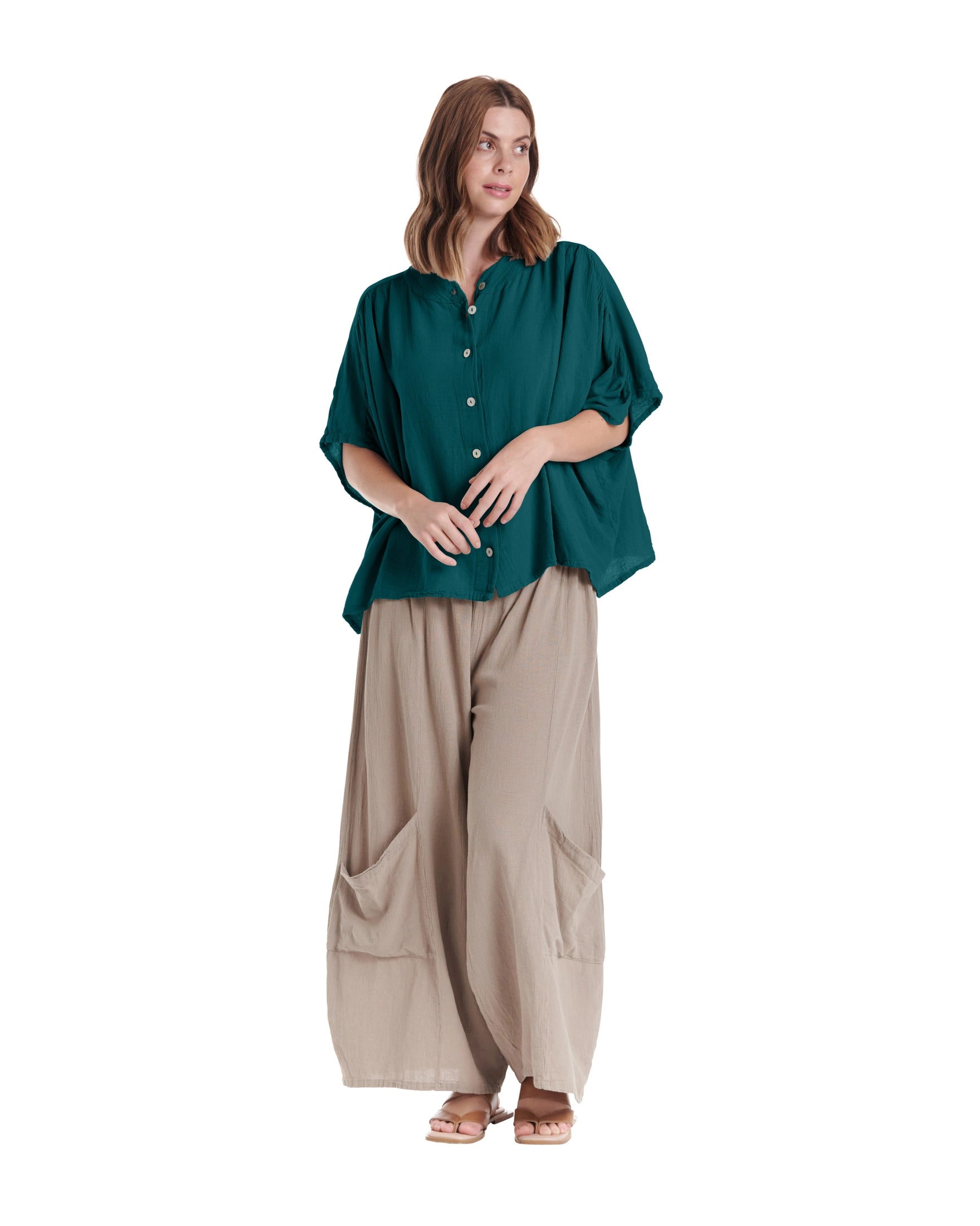 Ines Cotton Gauze Blouse – New Arrival-Oh My Gauze