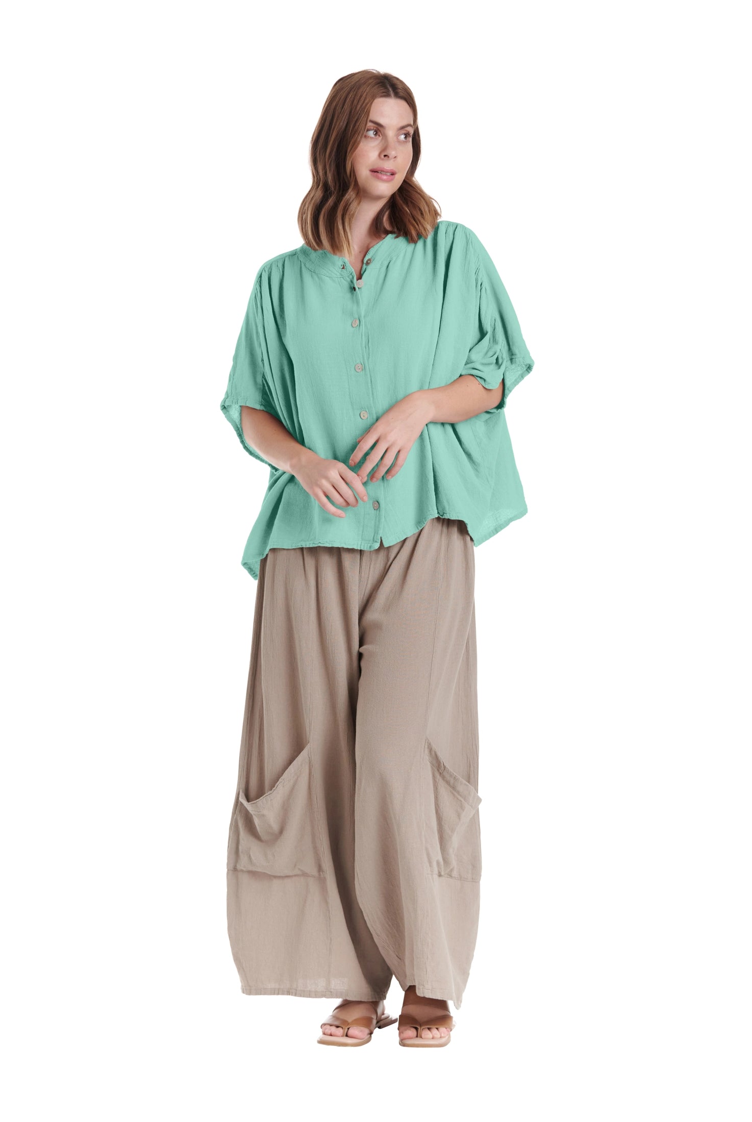 Ines Cotton Gauze Blouse – New Arrival-Oh My Gauze