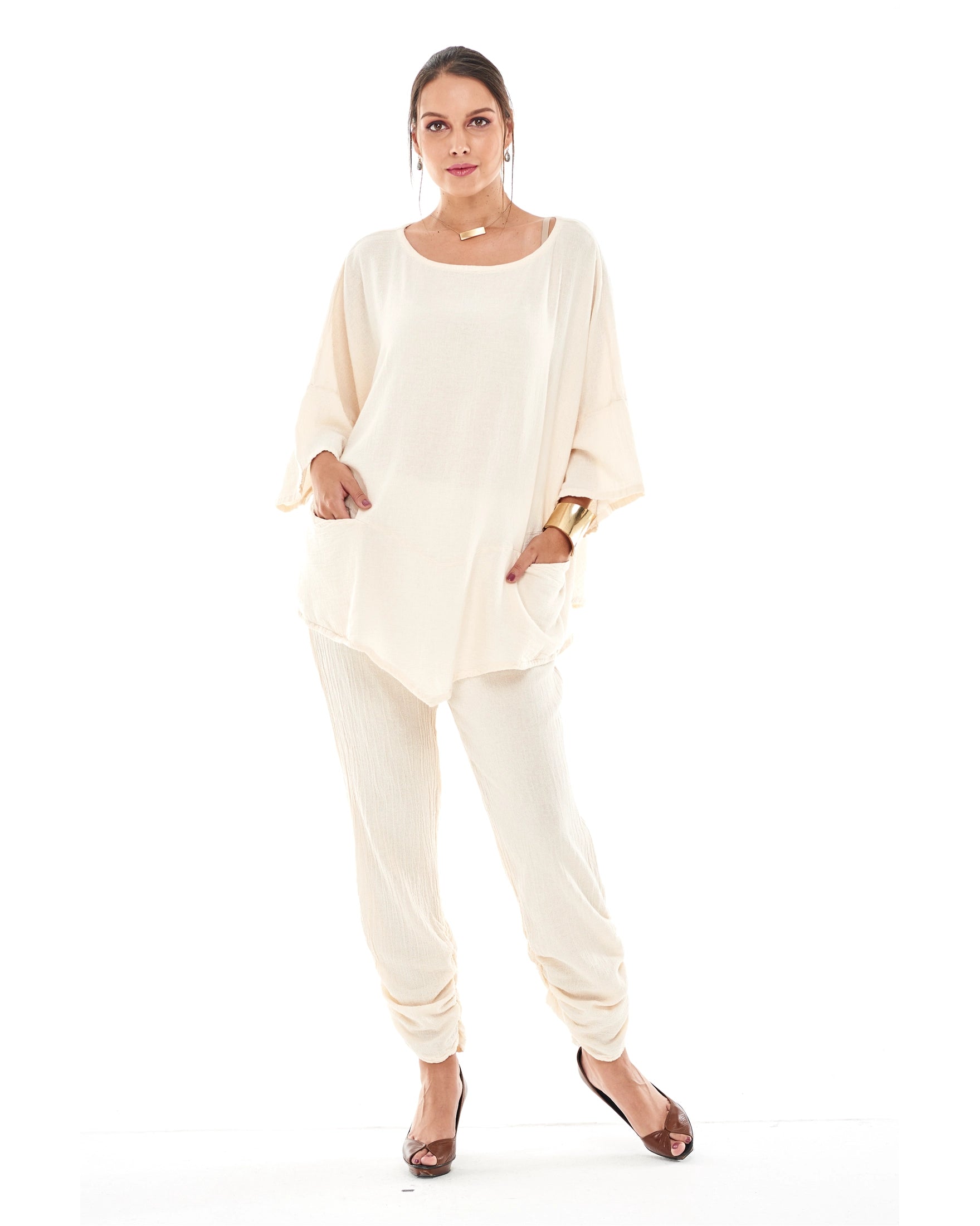 Kitty Cotton Gauze Blouse-Oh My Gauze