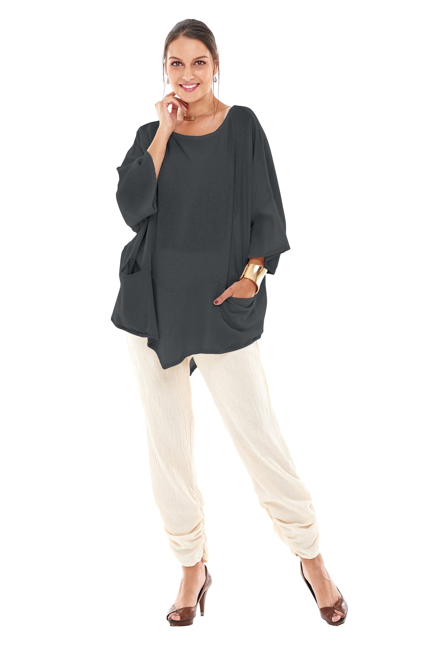 Kitty Cotton Gauze Blouse-Oh My Gauze