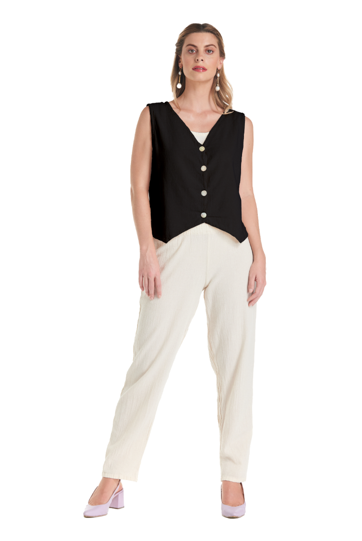 Larissa Cotton Gauze Vest - Final Sale-Oh My Gauze