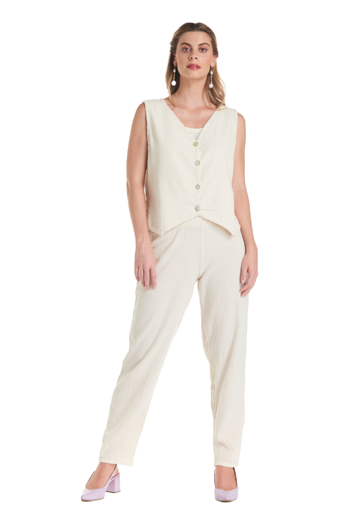 Larissa Cotton Gauze Vest - Final Sale-Oh My Gauze