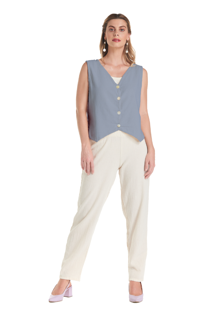 Larissa Cotton Gauze Vest - Final Sale-Oh My Gauze