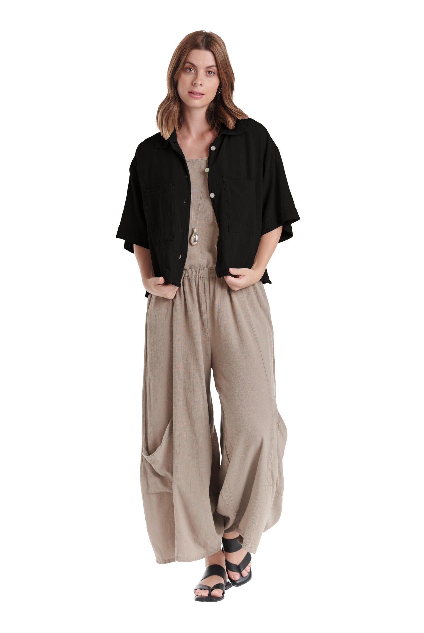 Lena Cotton Gauze Blouse – New Arrival-Oh My Gauze